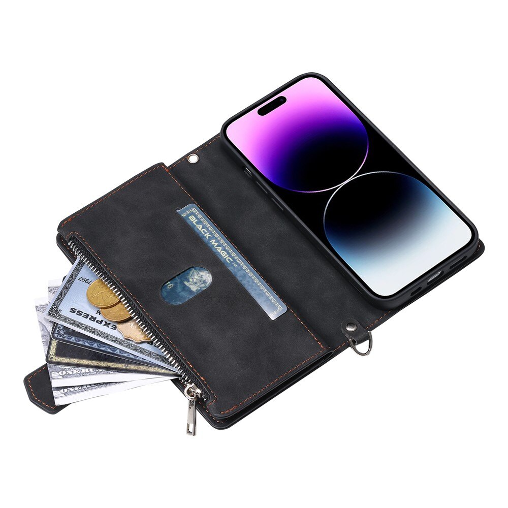 Lompakkolaukku iPhone 17 Quilted Musta