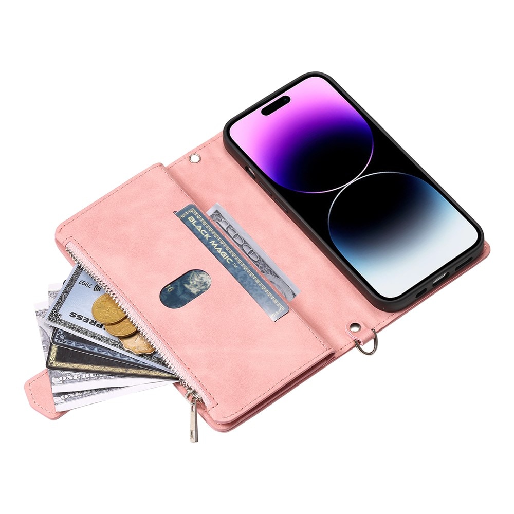 Lompakkolaukku iPhone 17 Quilted Vaaleanpunainen