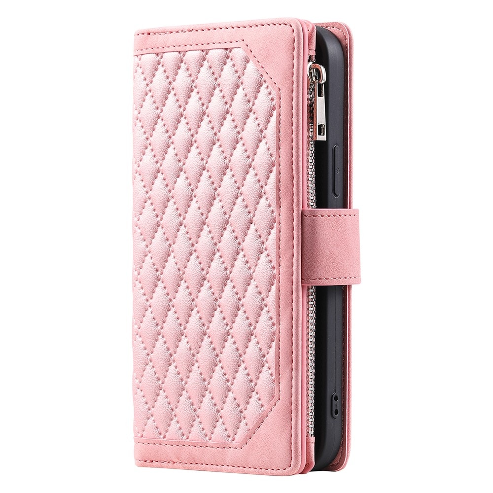 Lompakkolaukku iPhone 17 Quilted Vaaleanpunainen