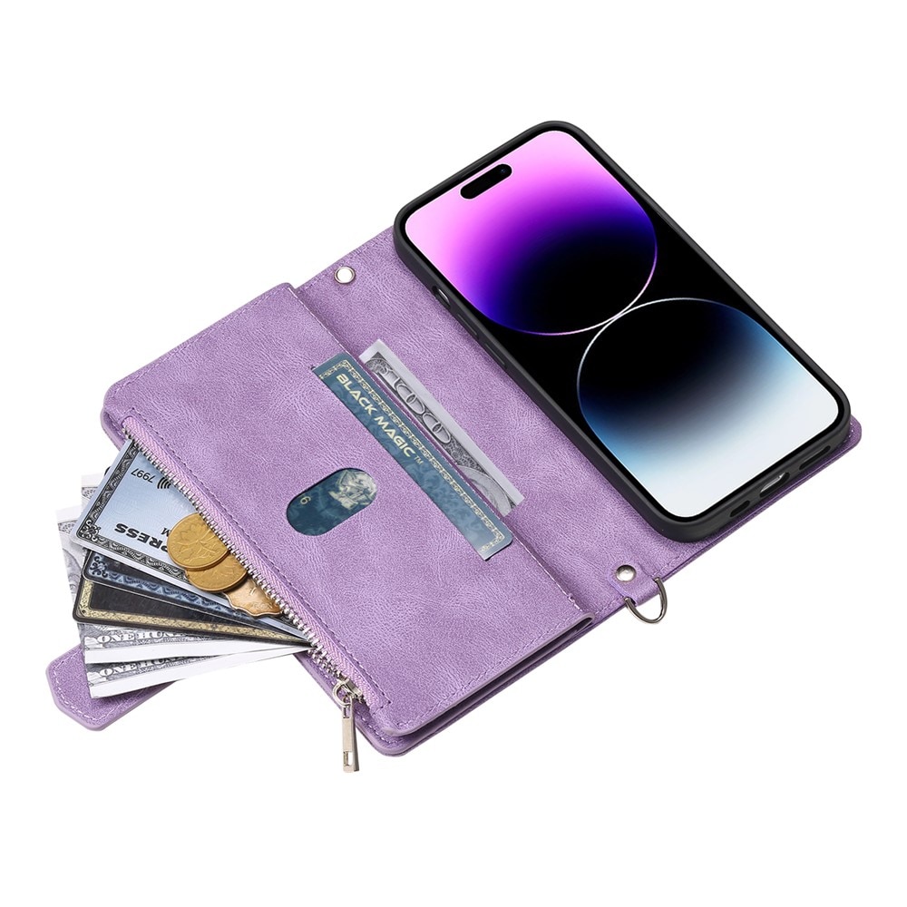 Lompakkolaukku iPhone 17 Quilted Liila