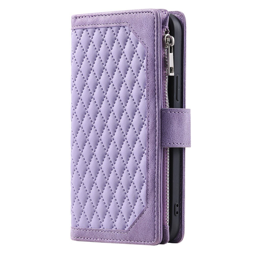 Lompakkolaukku iPhone 17 Quilted Liila
