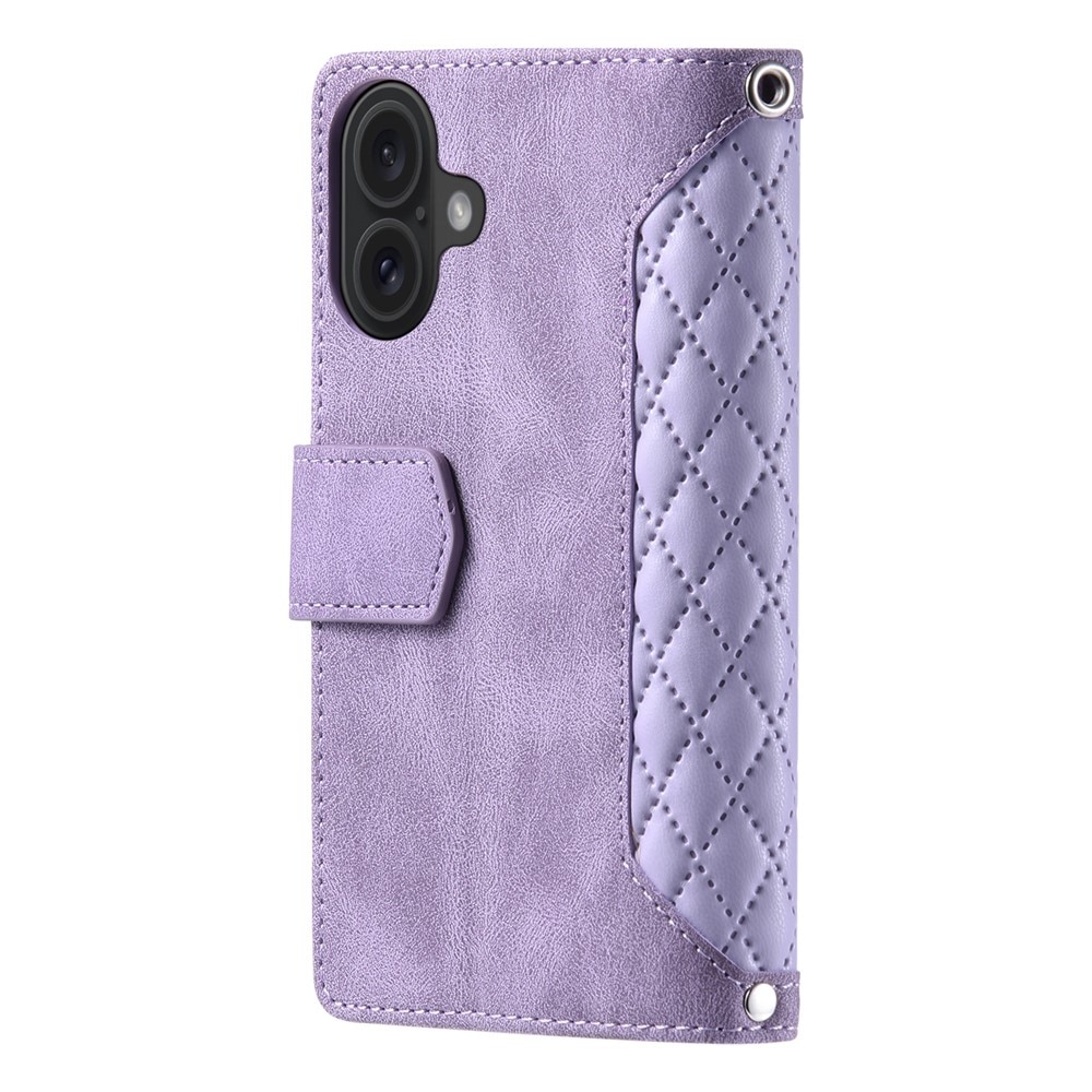 Lompakkolaukku iPhone 17 Quilted Liila