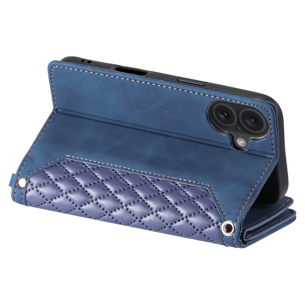 Lompakkolaukku iPhone 17 Quilted Sininen