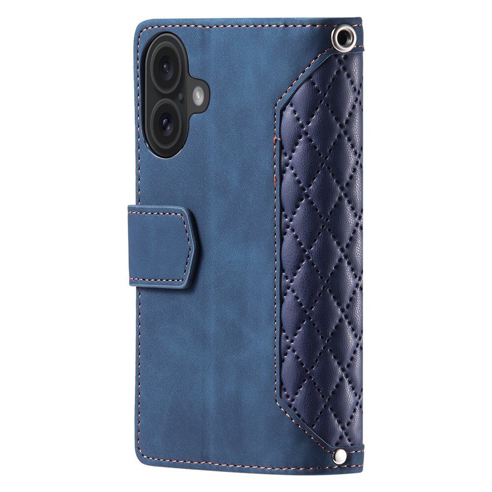 Lompakkolaukku iPhone 17 Quilted Sininen