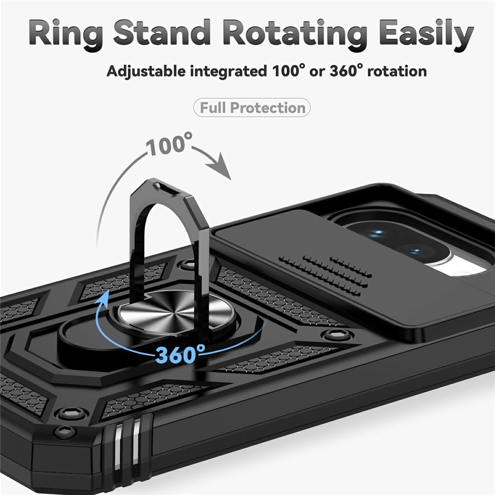 Hybridikuori Ring + Kamerasuojalla Google Pixel 9a Musta