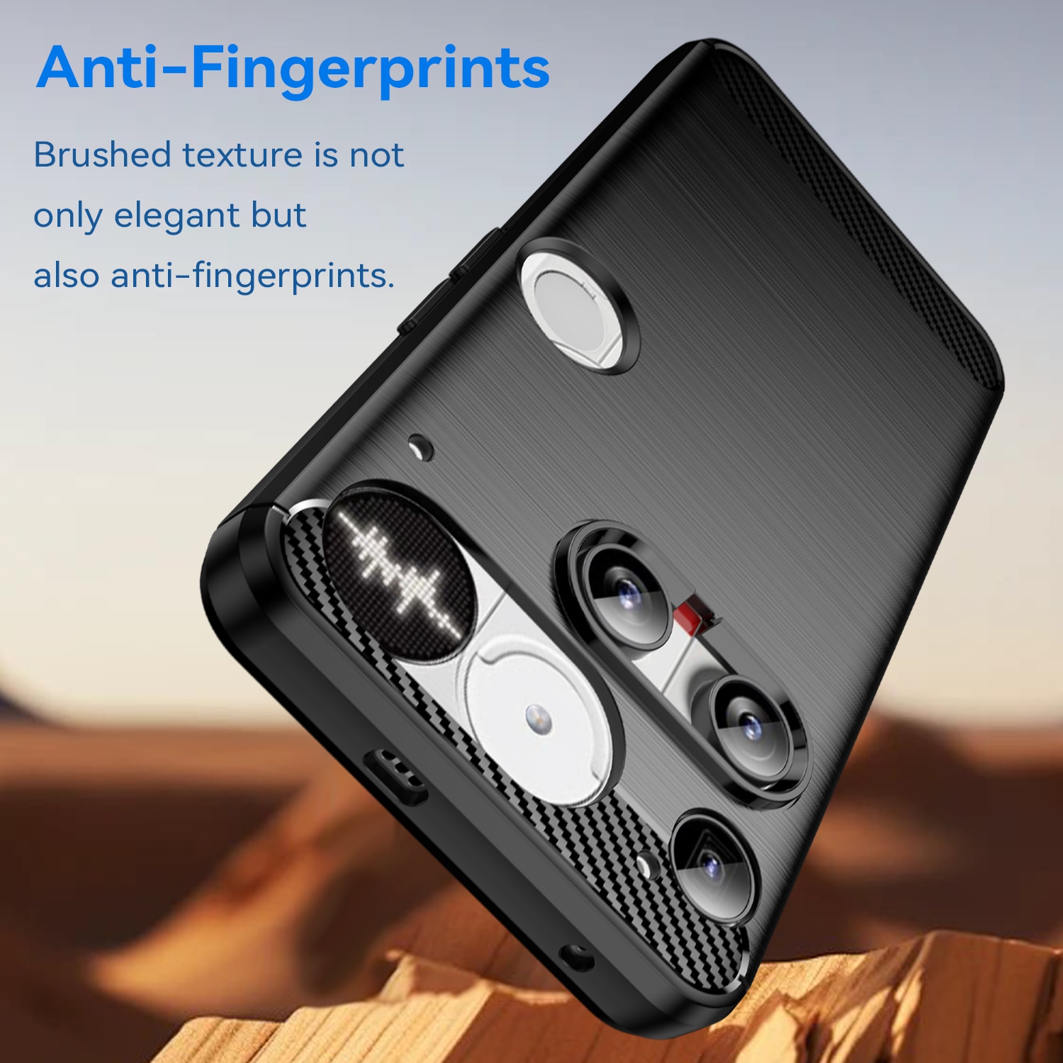 Nothing Phone 3 Kuori TPU Brushed Musta