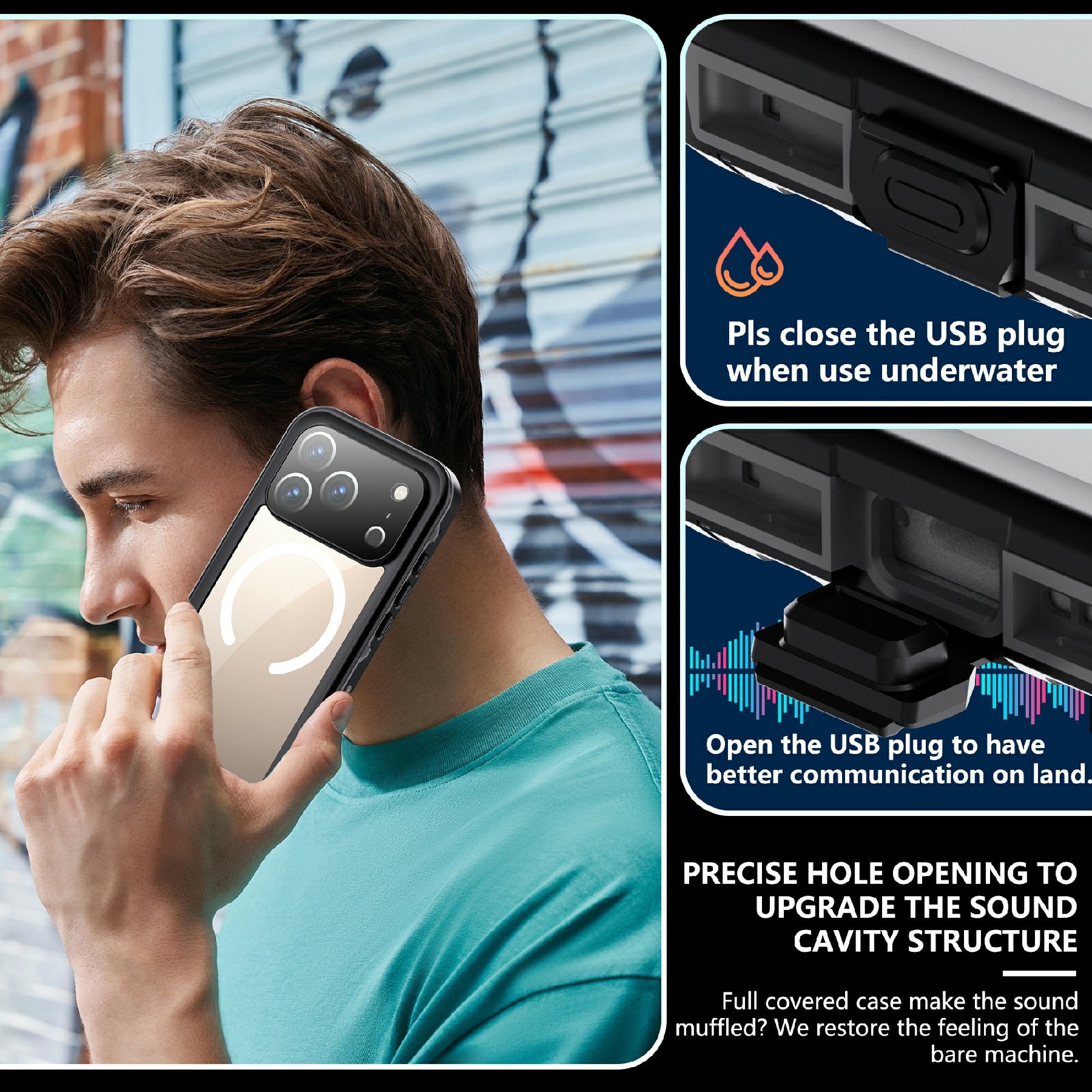 Vesitiivis Kuori iPhone 17 Pro kirkas