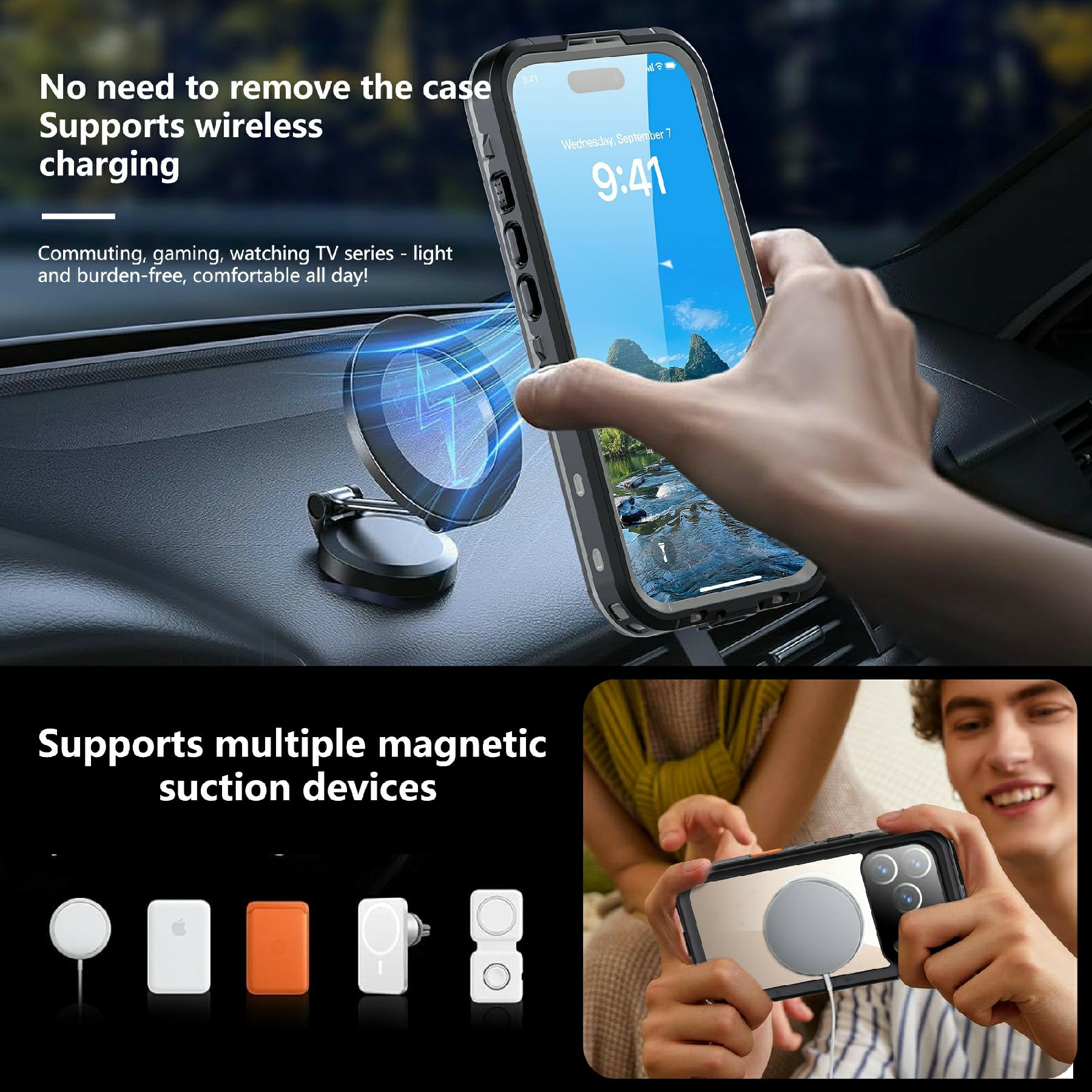 Vesitiivis Kuori iPhone 17 Pro kirkas