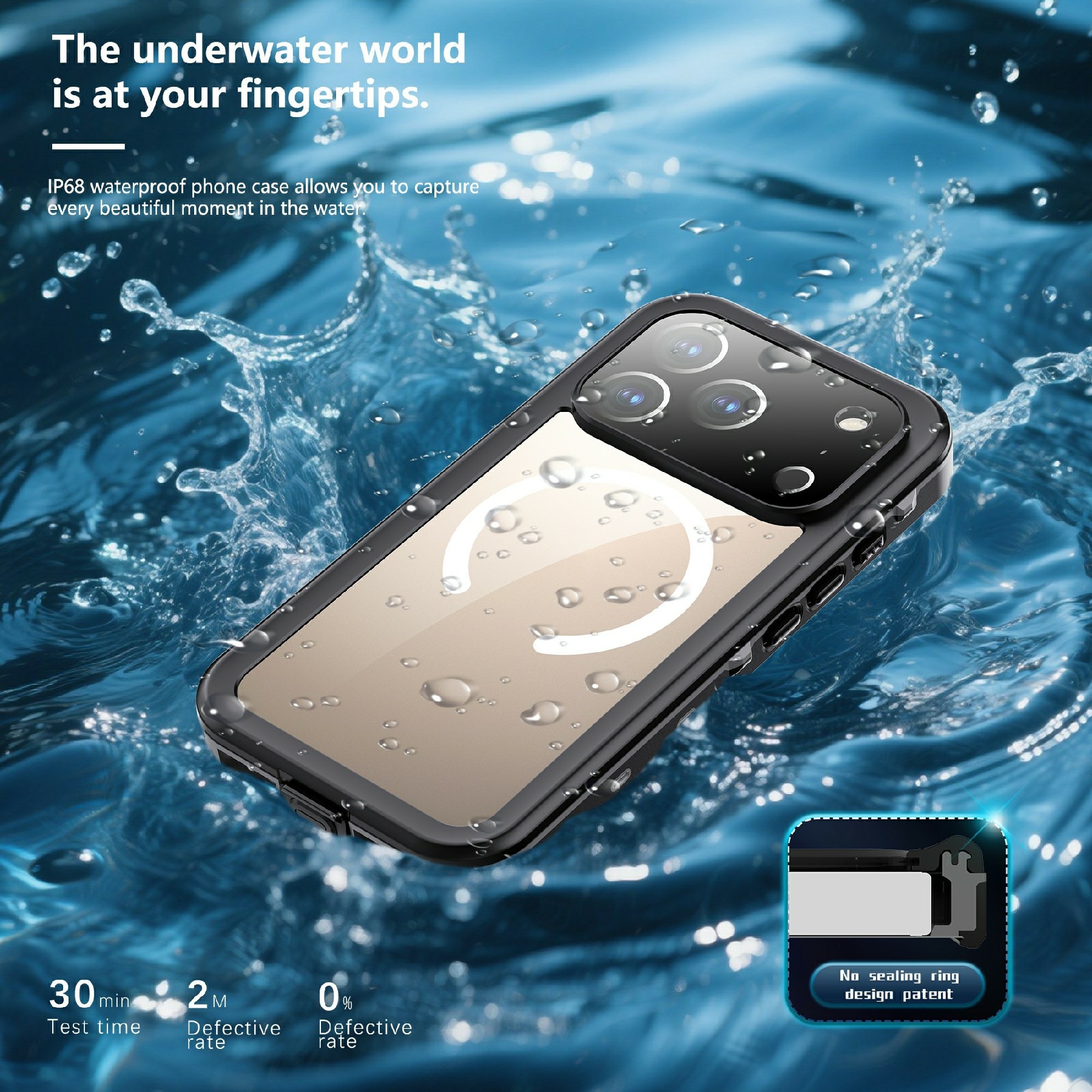 Vesitiivis Kuori iPhone 17 Pro kirkas