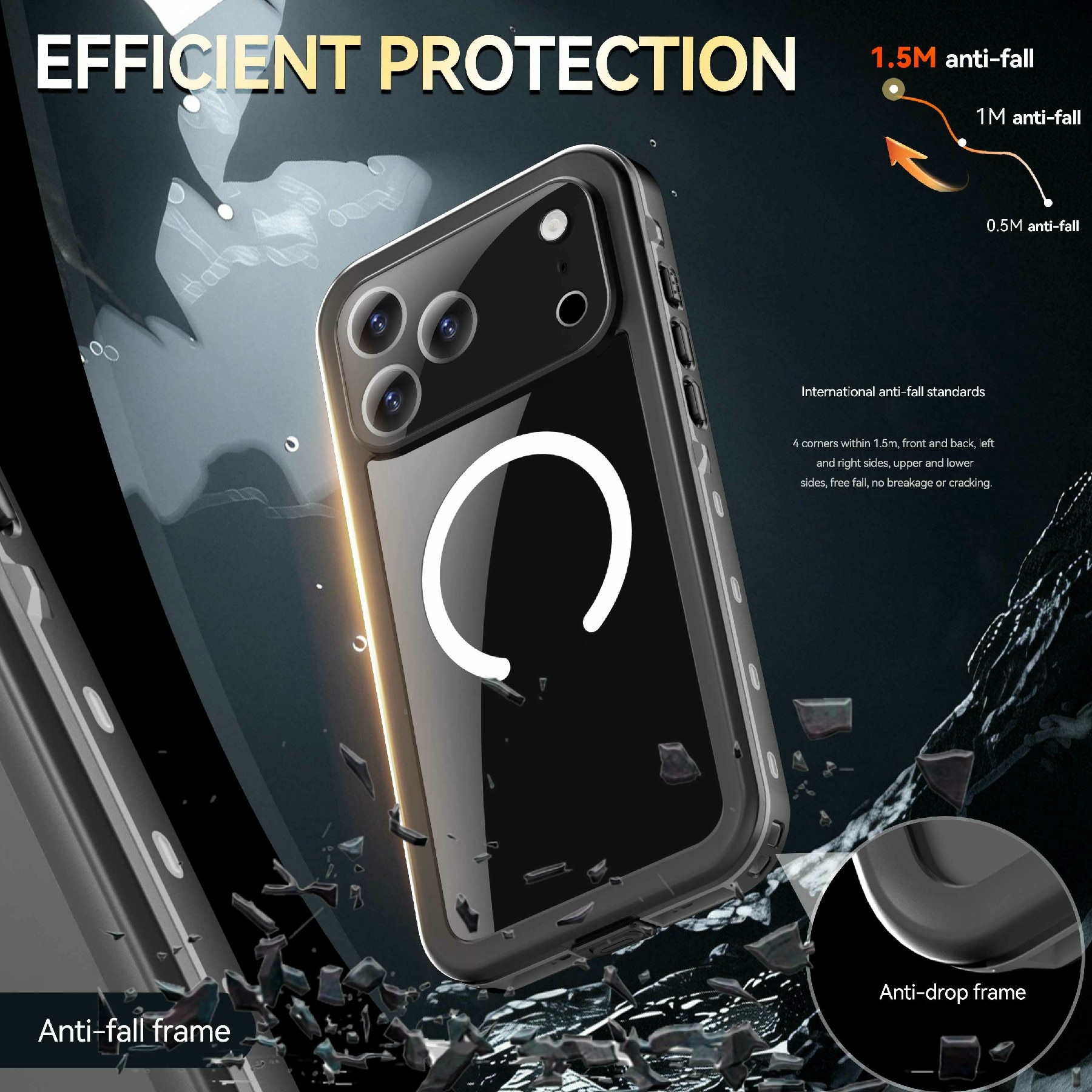 Vesitiivis Kuori iPhone 17 Pro Max kirkas