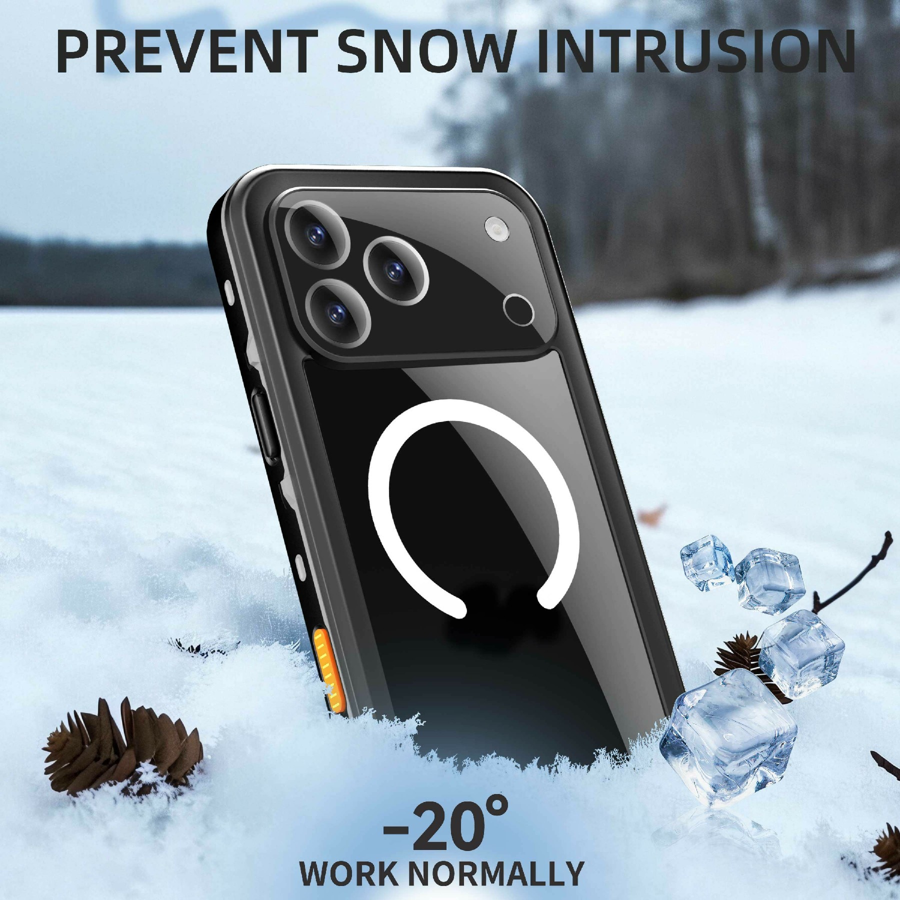 Vesitiivis Kuori iPhone 17 Pro Max kirkas