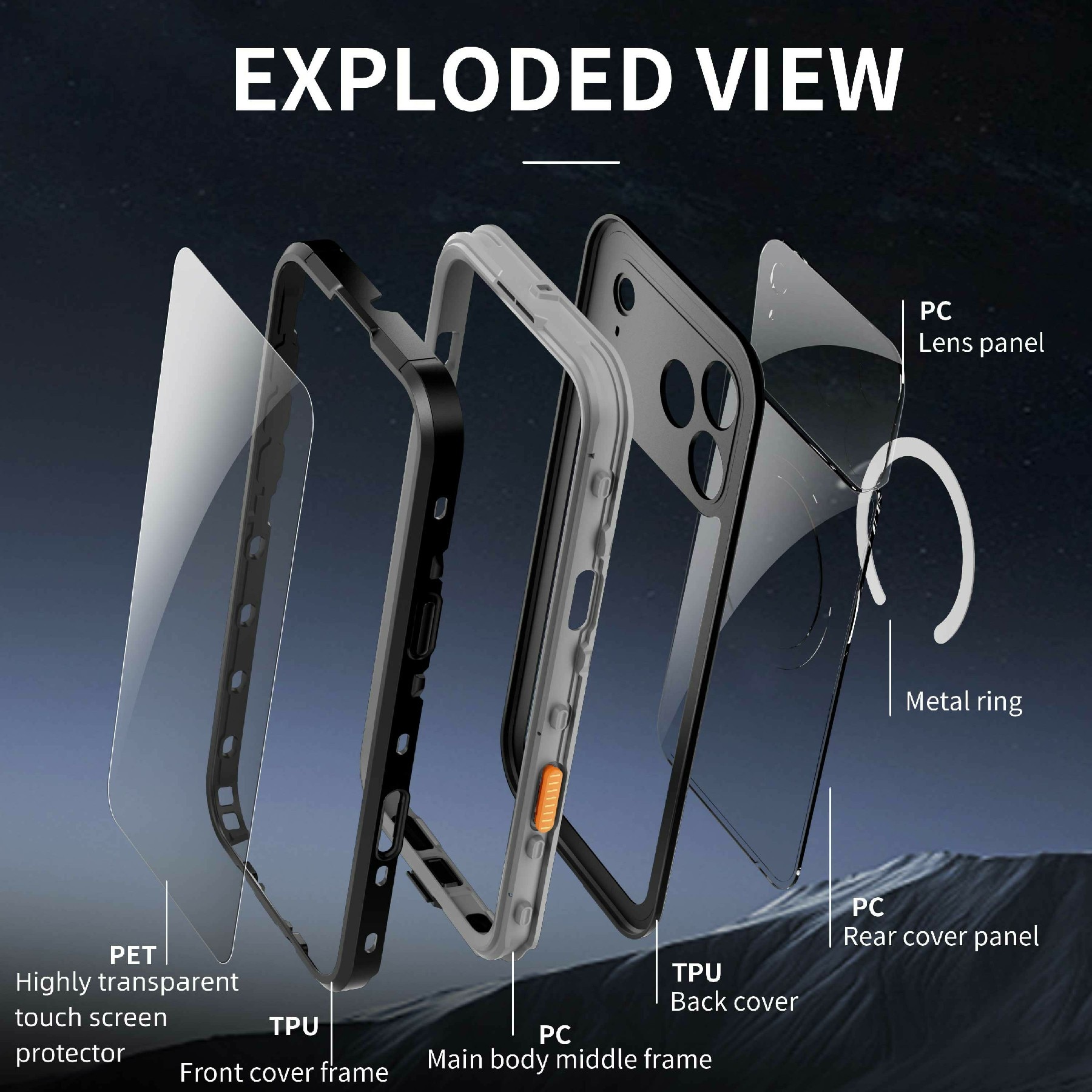 Vesitiivis Kuori iPhone 17 Pro Max kirkas