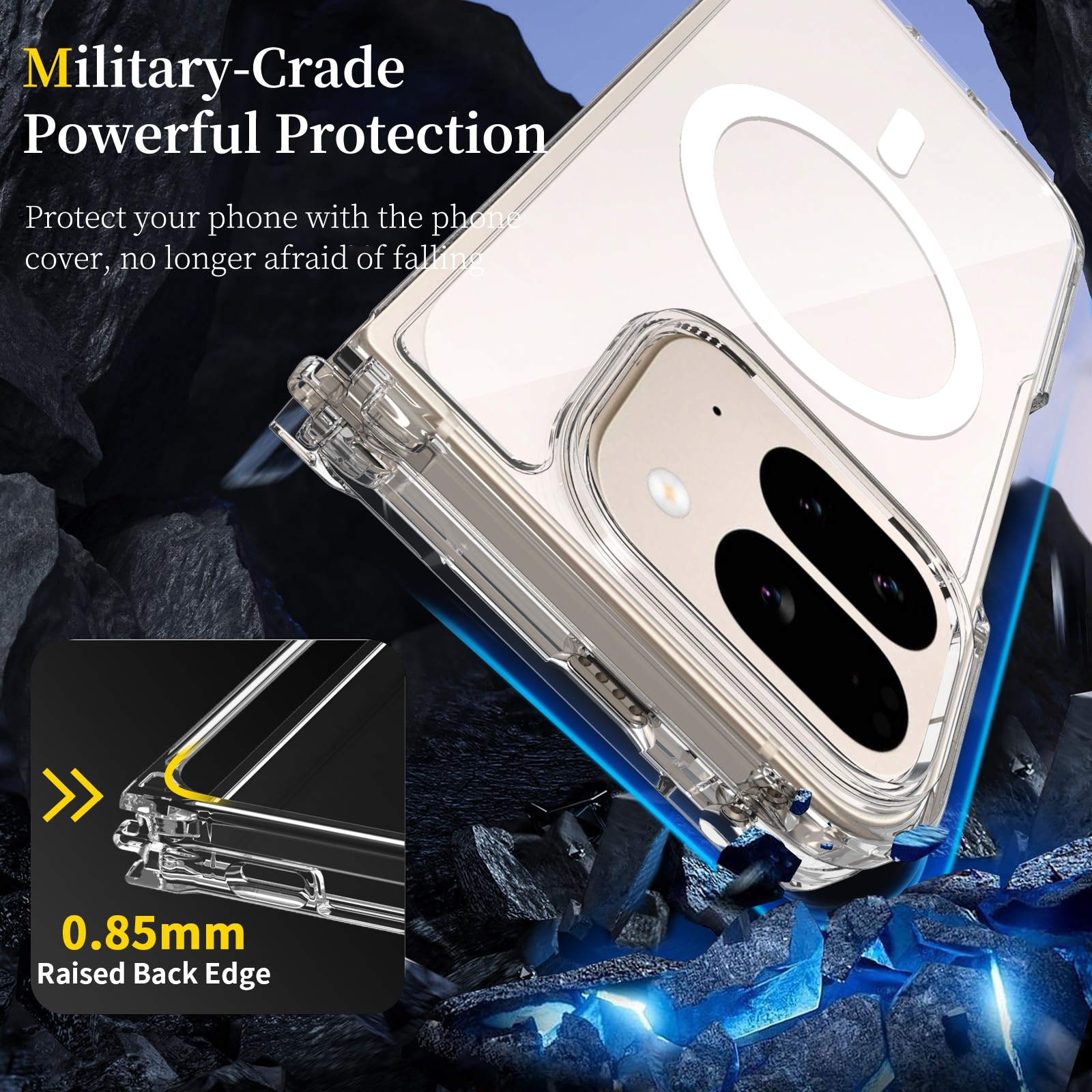 Hybridikuori MagSafe Google Pixel 10 Pro Fold Kirkas