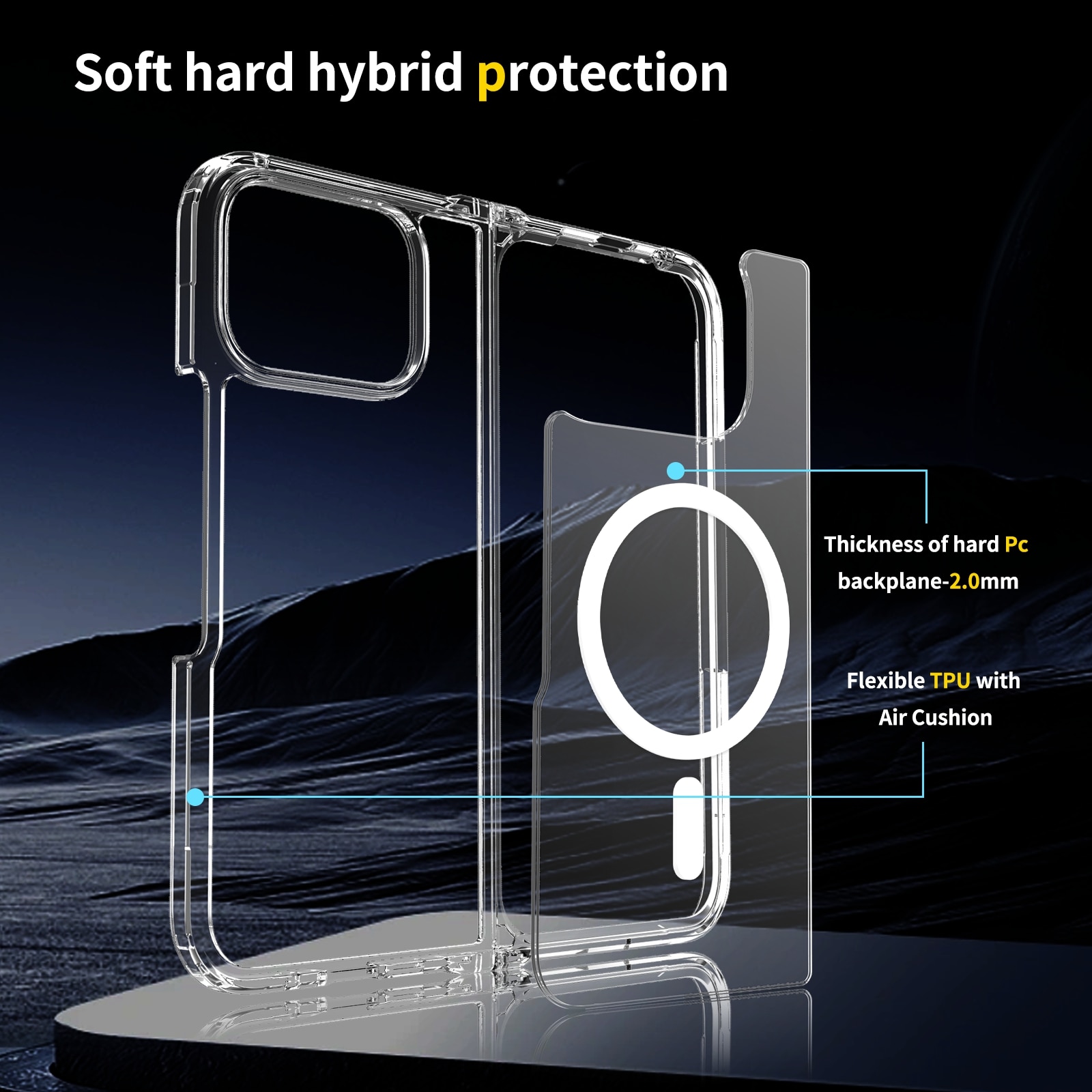 Hybridikuori MagSafe Google Pixel 10 Pro Fold Kirkas