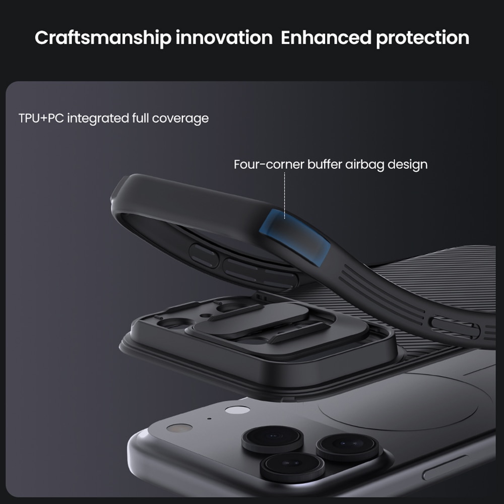 CamShield Kuori iPhone 17 Pro Musta