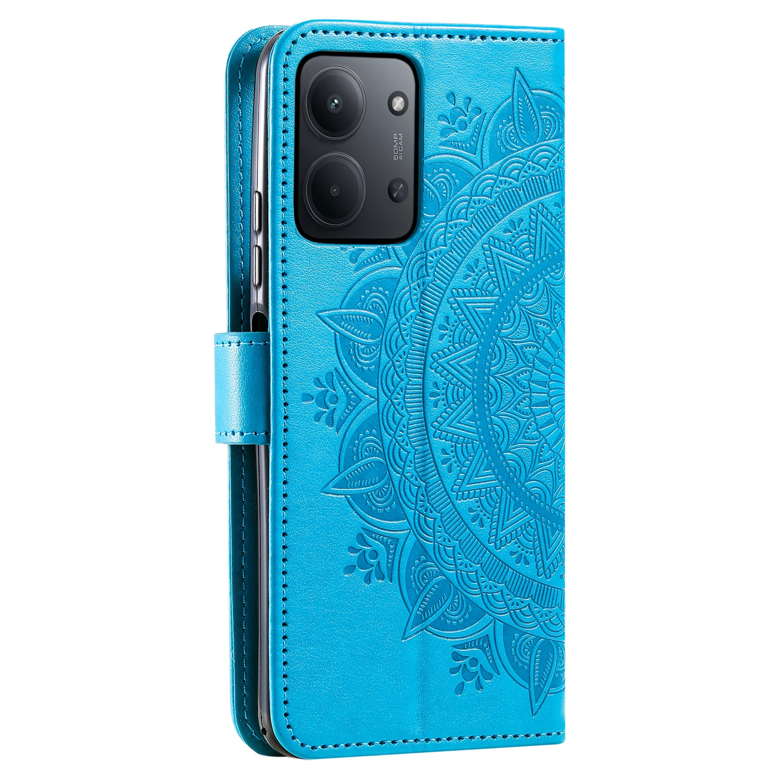 Nahkakotelo Mandala Xiaomi Redmi 15C Sininen