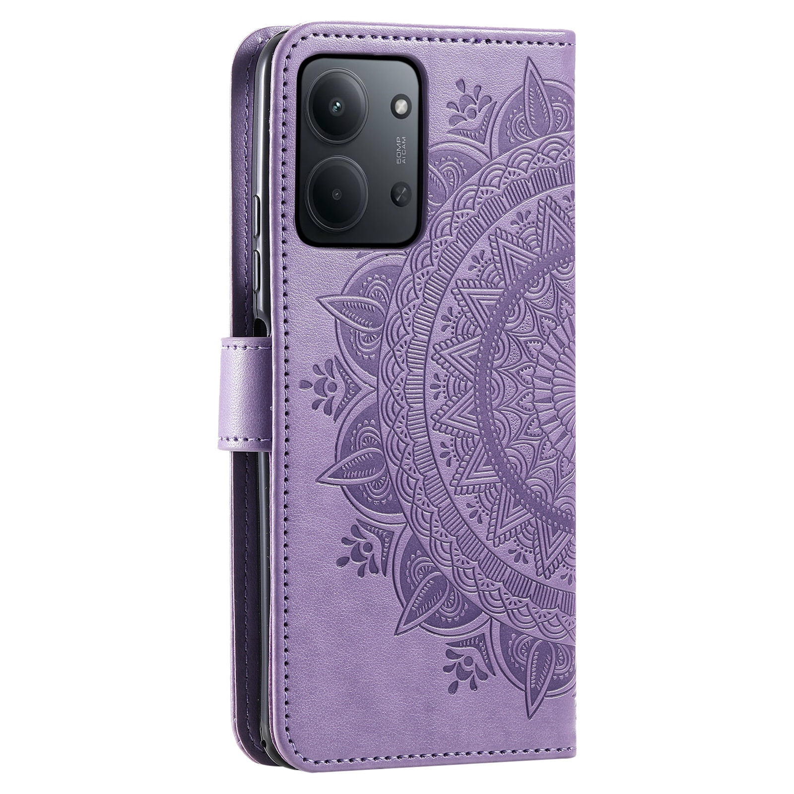 Nahkakotelo Mandala Xiaomi Redmi 15C Liila