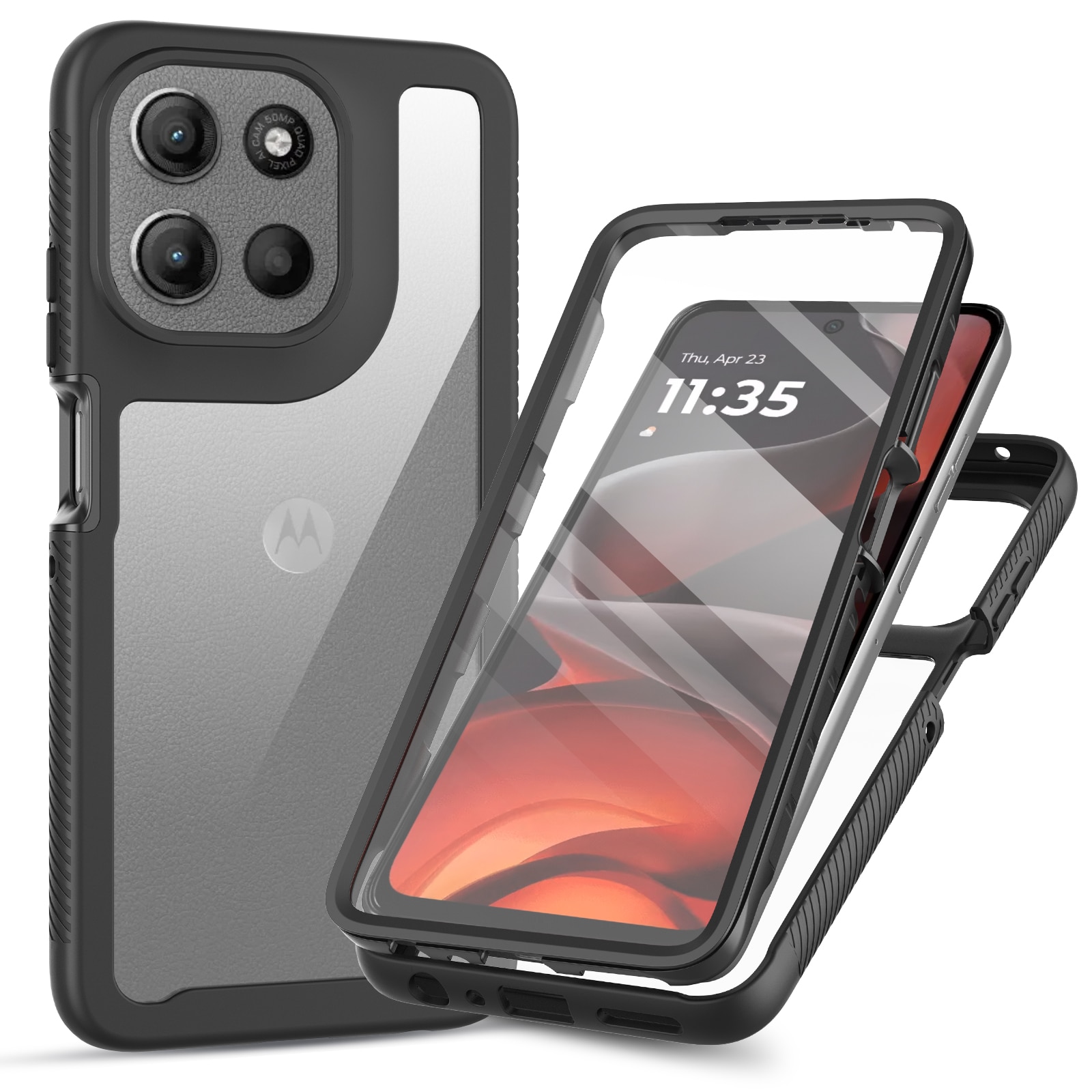 Full Protection Case Motorola Moto G86 Musta
