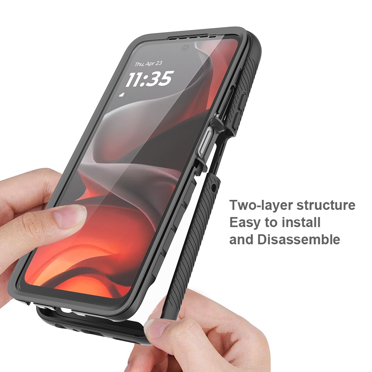 Full Protection Case Motorola Moto G86 Musta