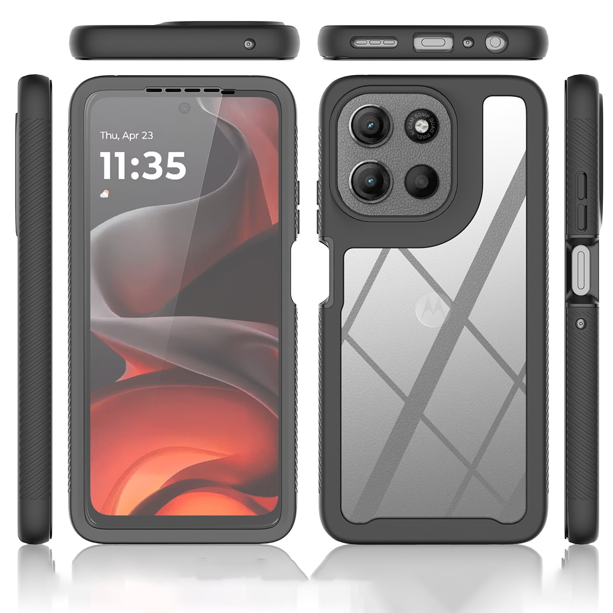 Full Protection Case Motorola Moto G86 Musta