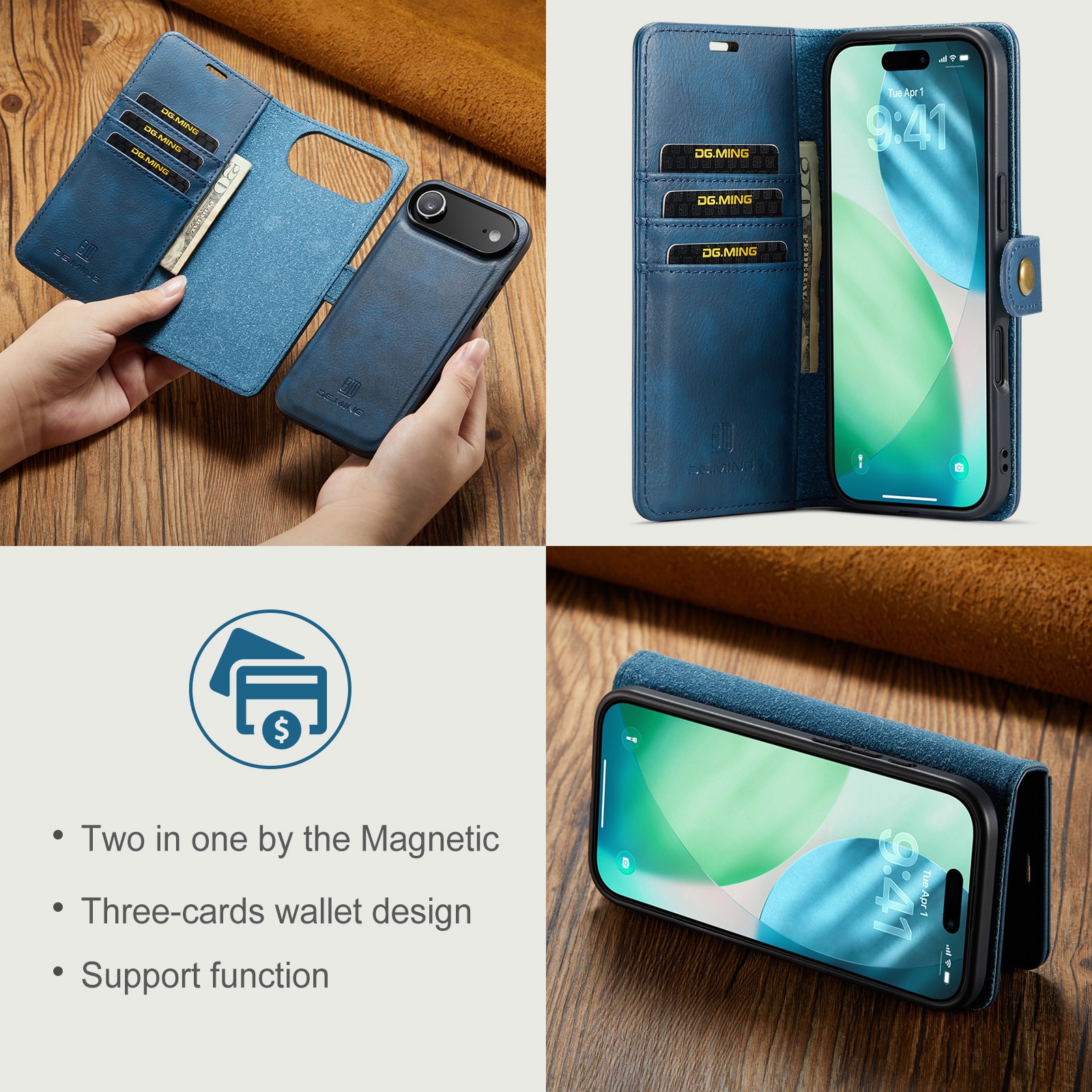 Magnet Wallet iPhone 17 Air Blue