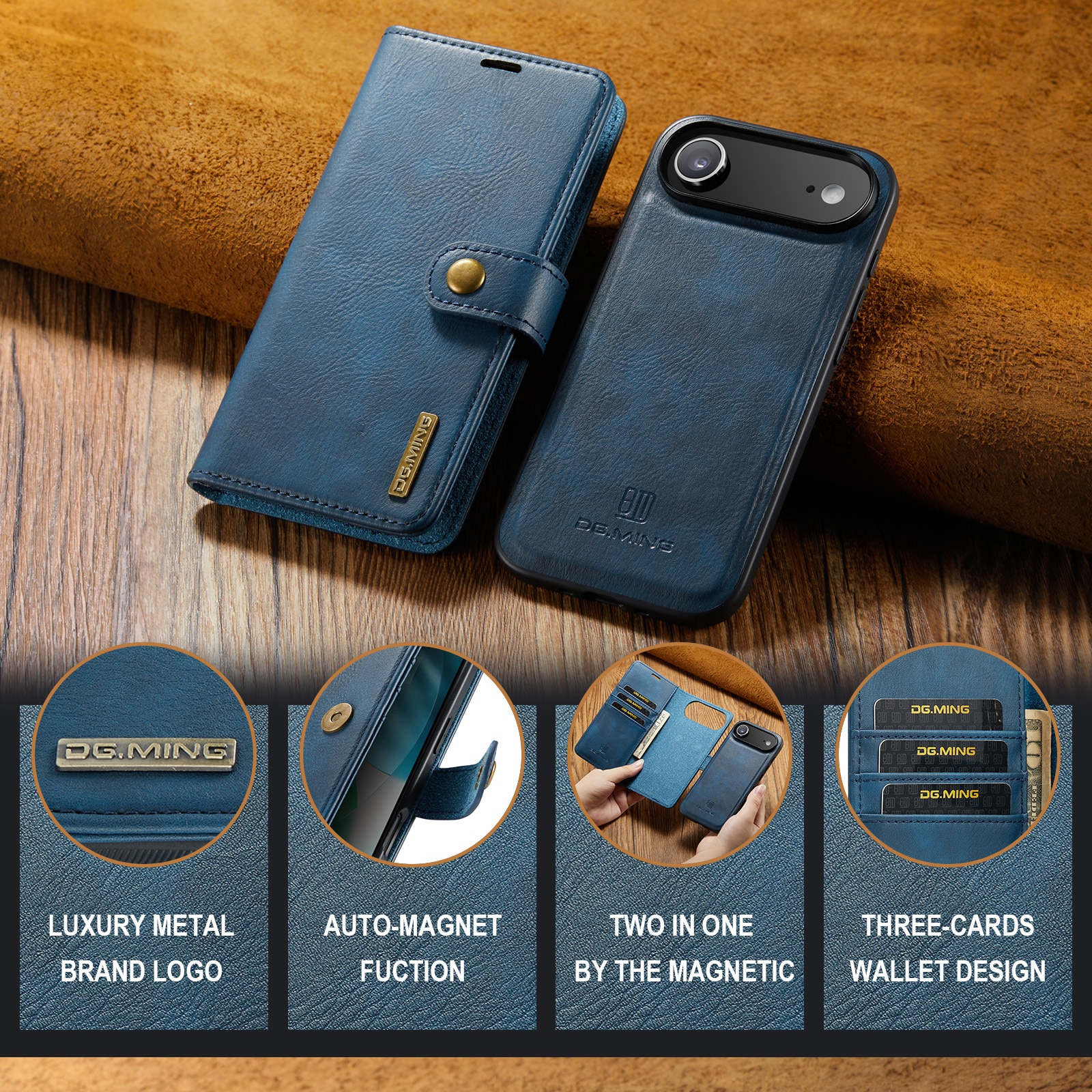 Magnet Wallet iPhone 17 Air Blue