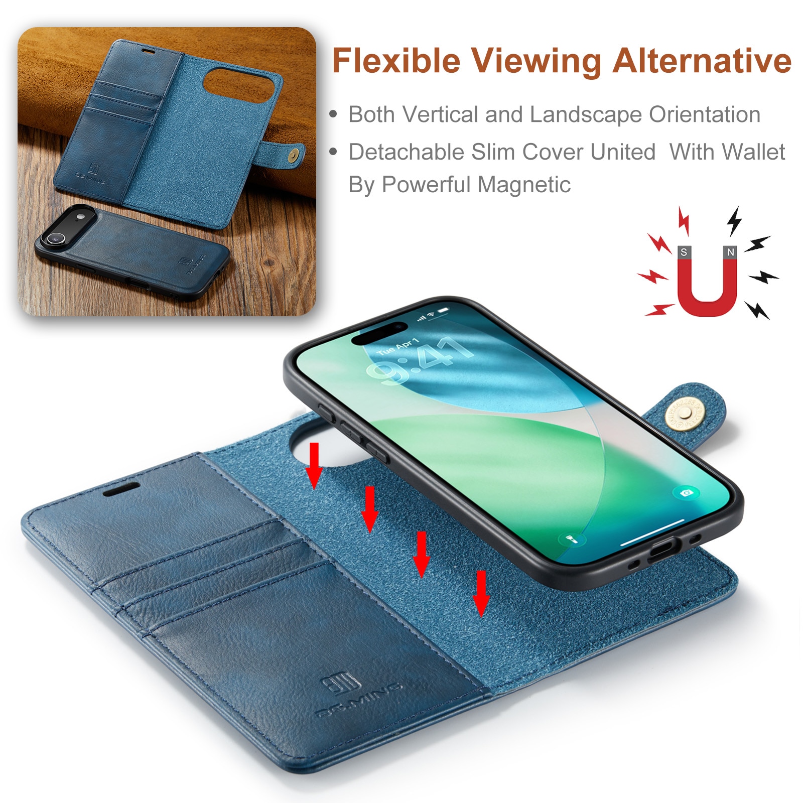 Magnet Wallet iPhone 17 Air Blue