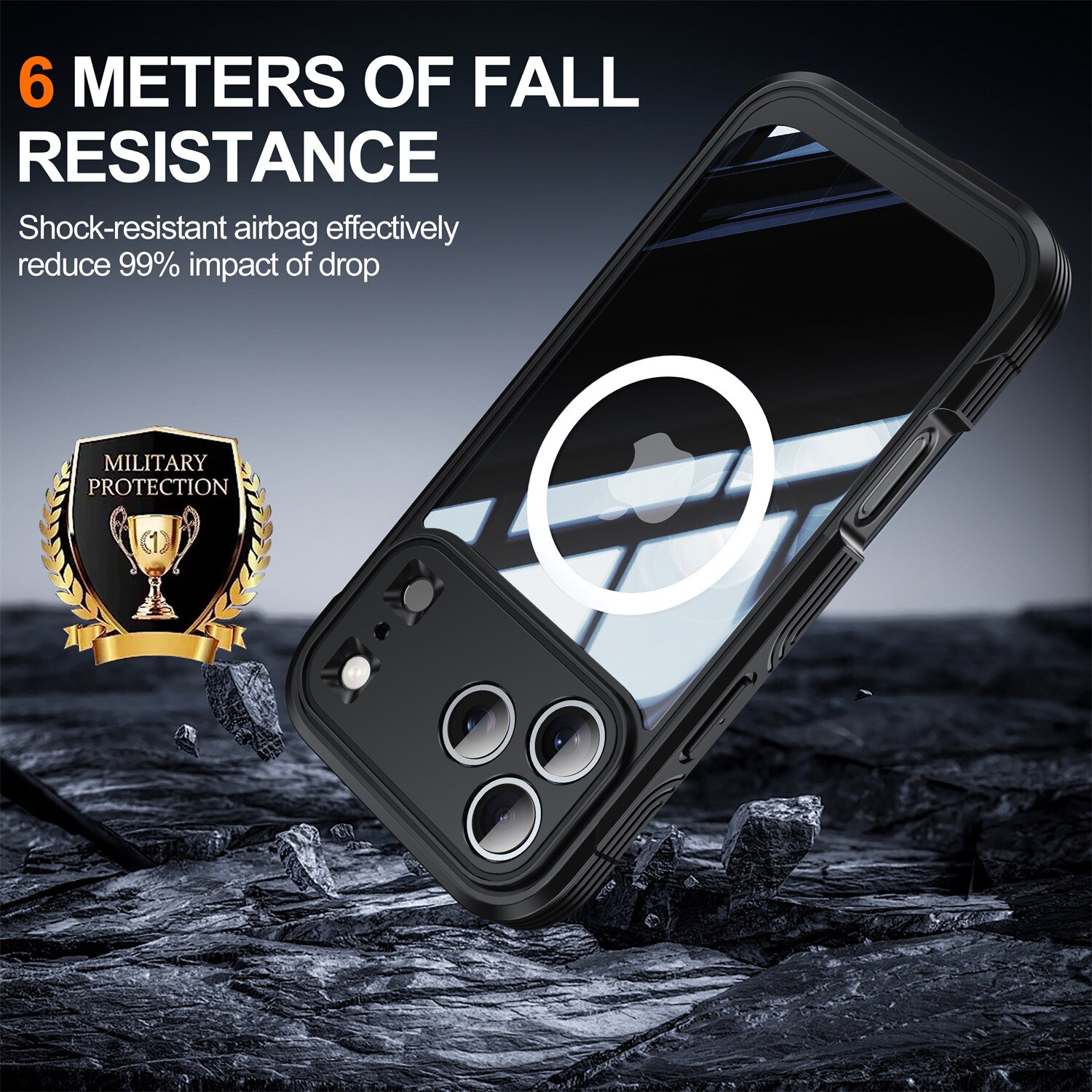 Premium Full Protection Case iPhone 17 Pro Max Black