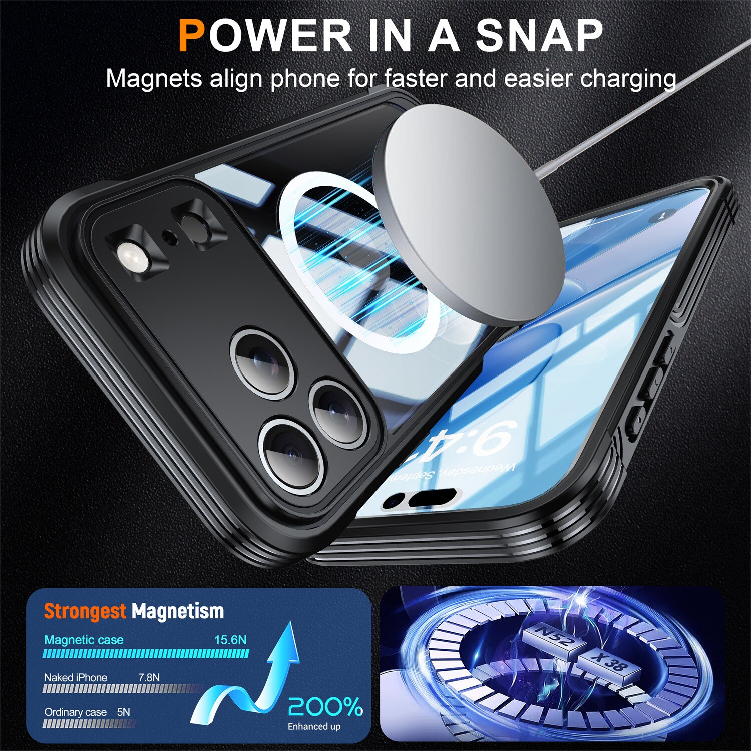 Premium Full Protection Case iPhone 17 Pro Max Black