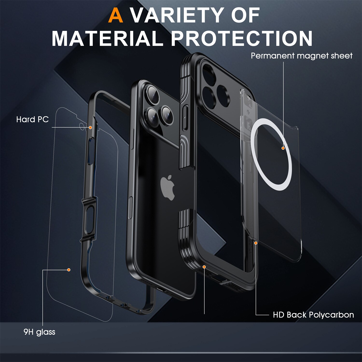 Premium Full Protection Case iPhone 17 Pro Max Black