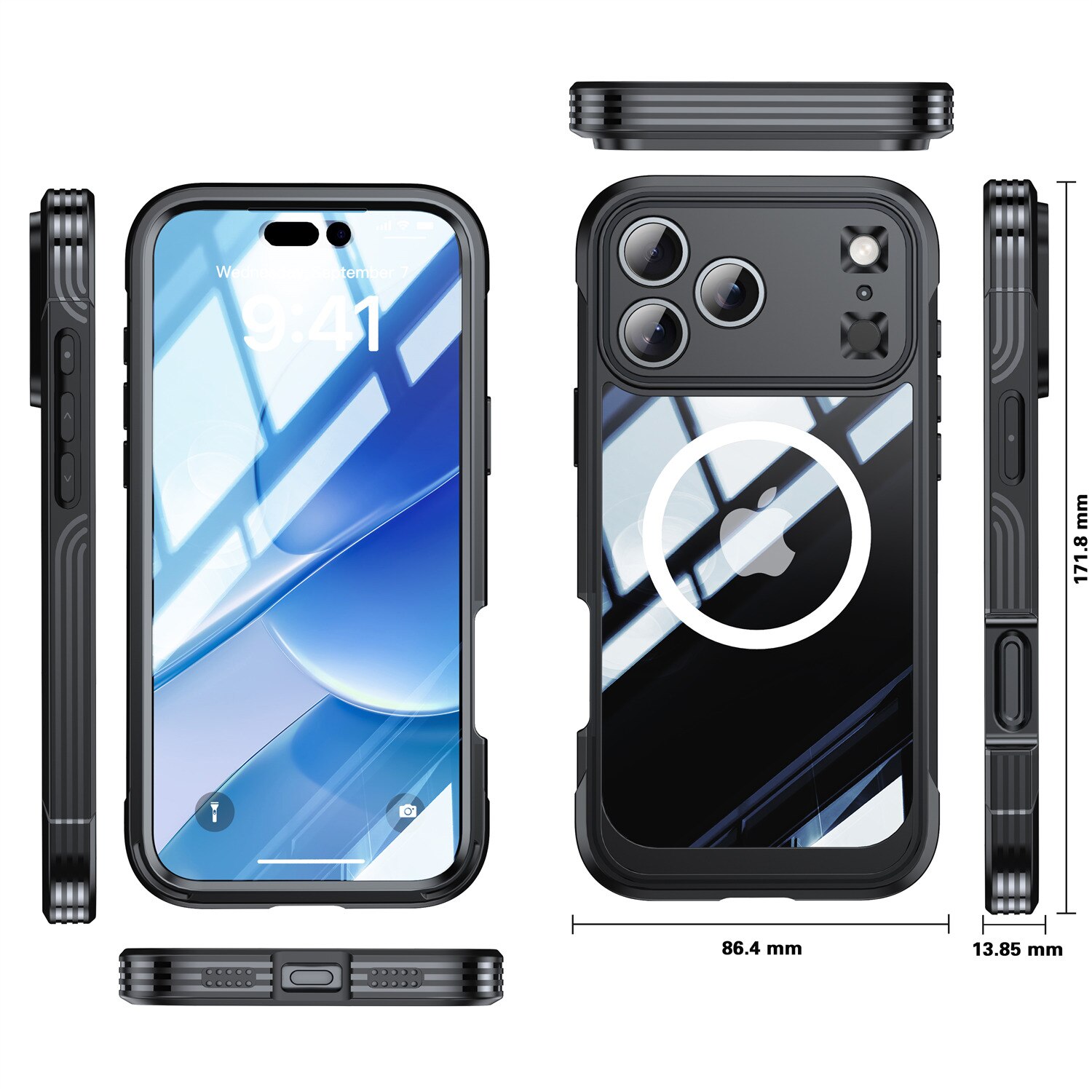 Premium Full Protection Case iPhone 17 Pro Max Black