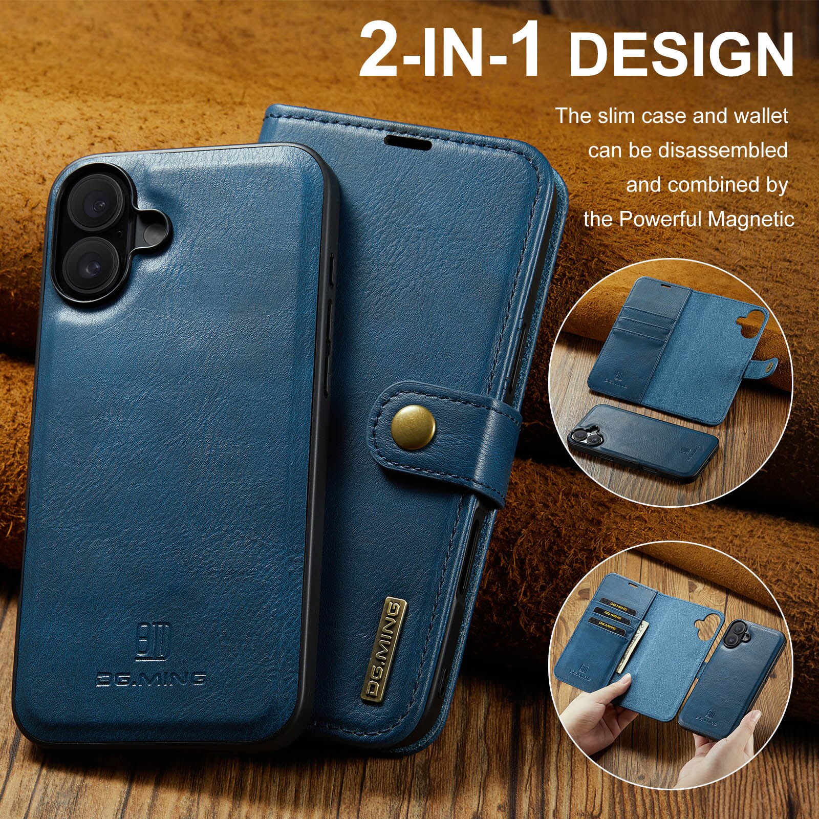 Magnet Wallet iPhone 17 Blue