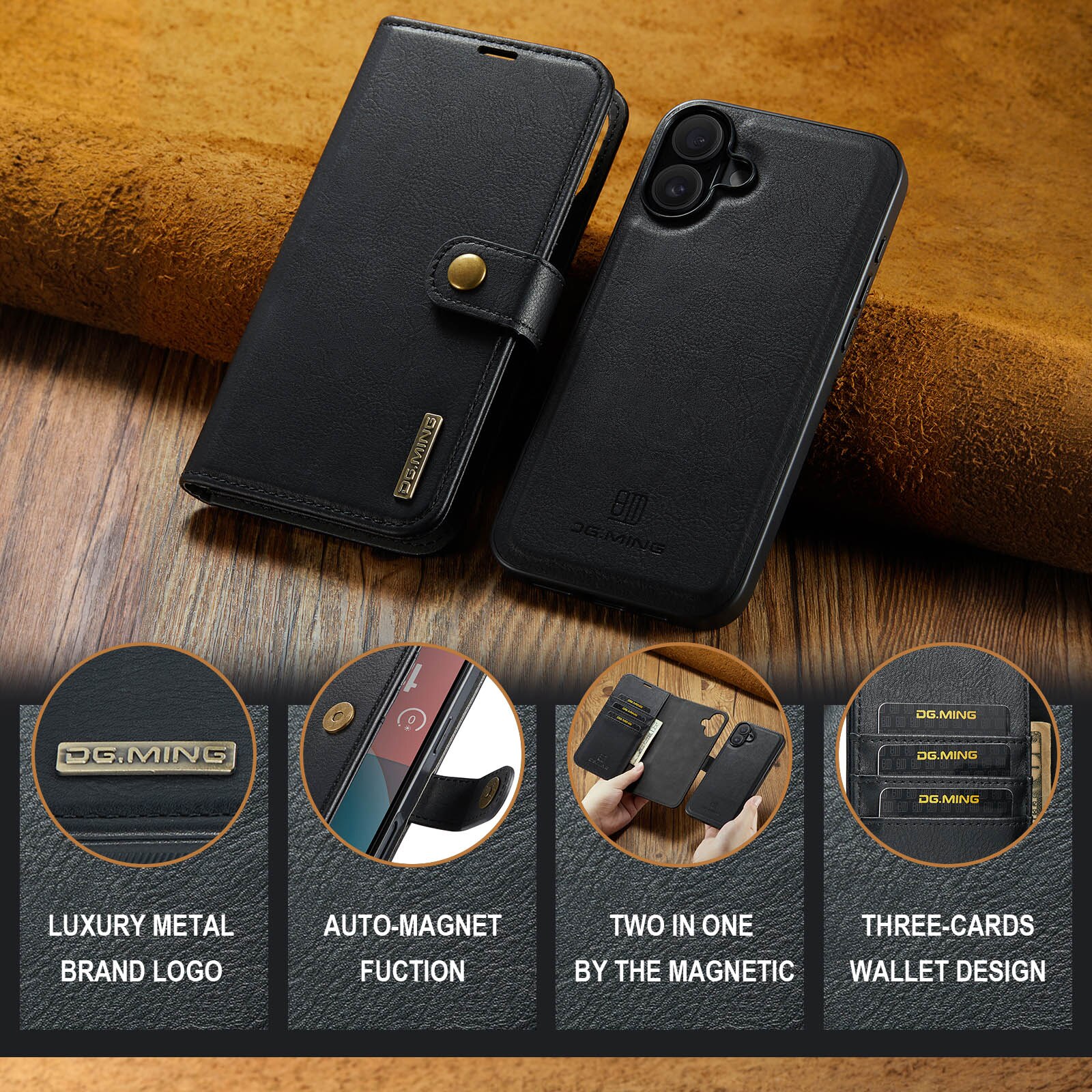 Magnet Wallet iPhone 17 Black