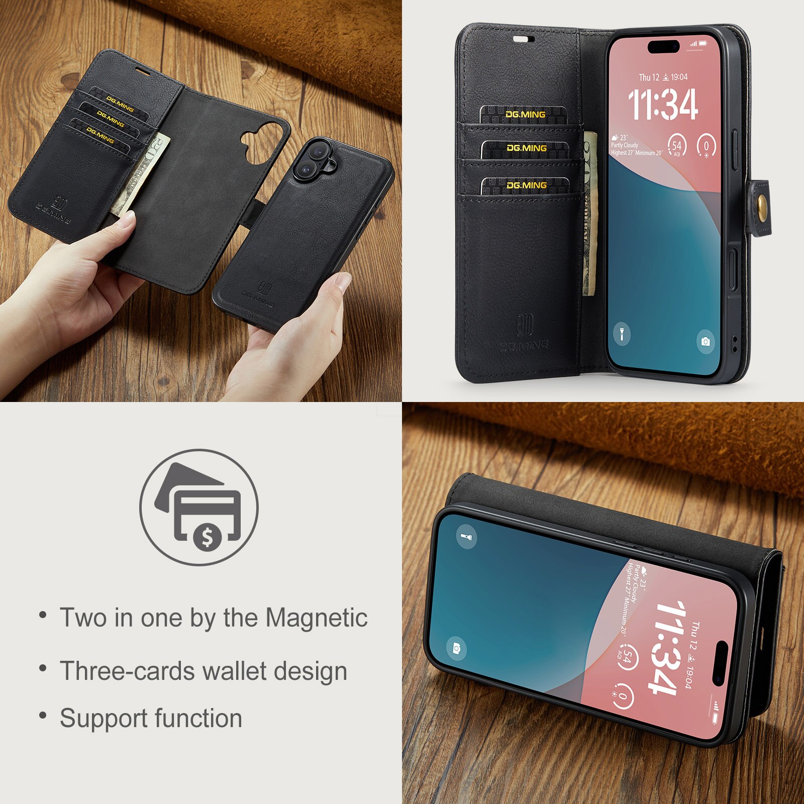 Magnet Wallet iPhone 17 Black
