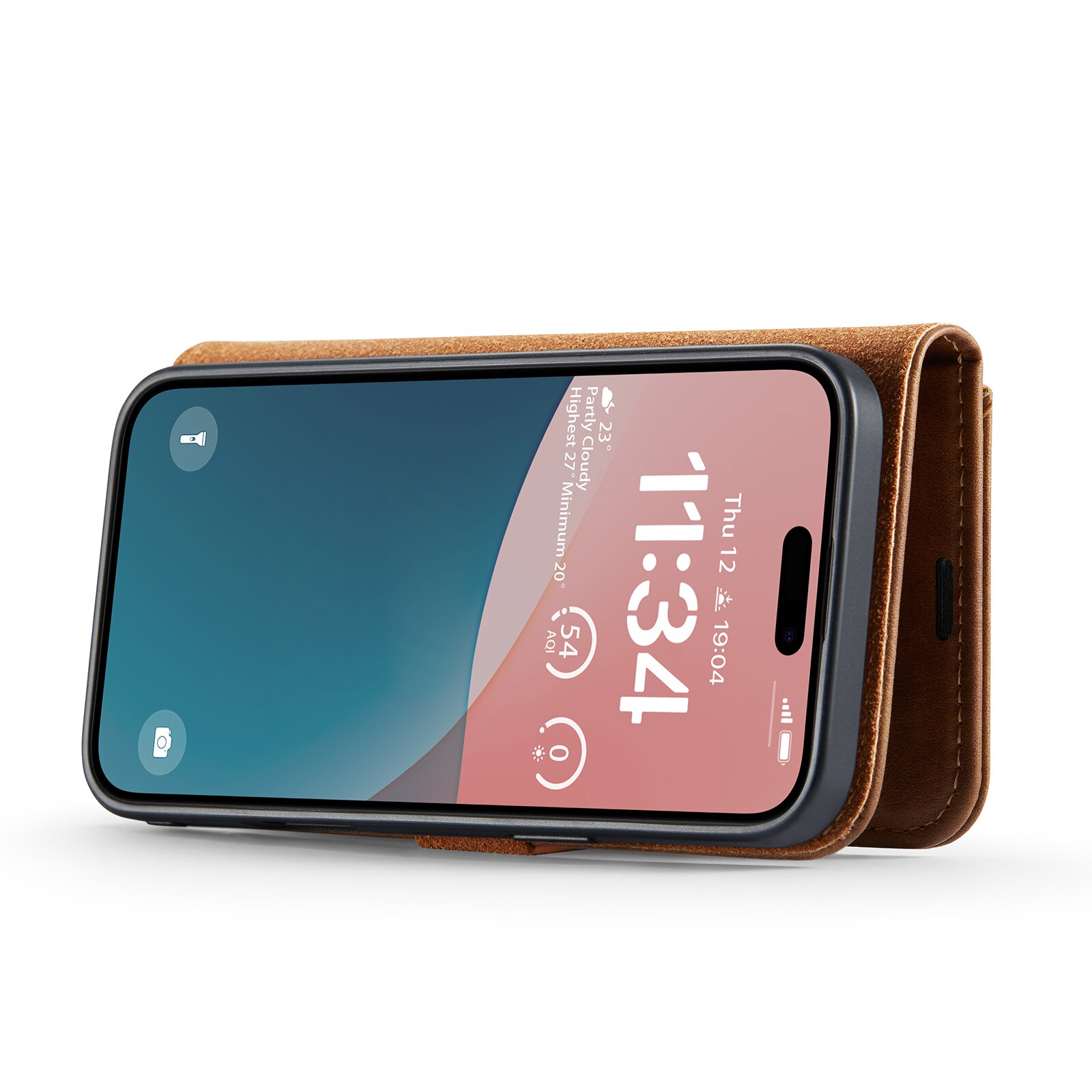 Magnet Wallet iPhone 17 Cognac