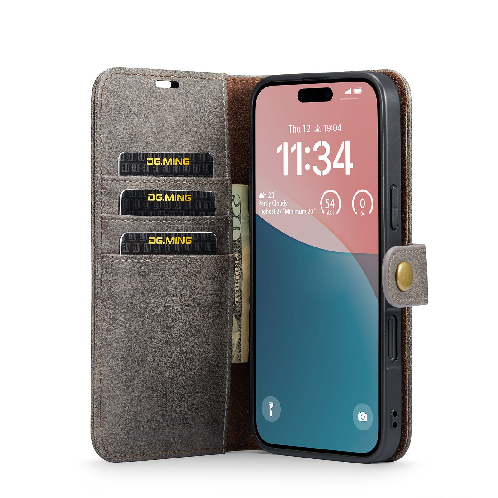 Magnet Wallet iPhone 17 Brown