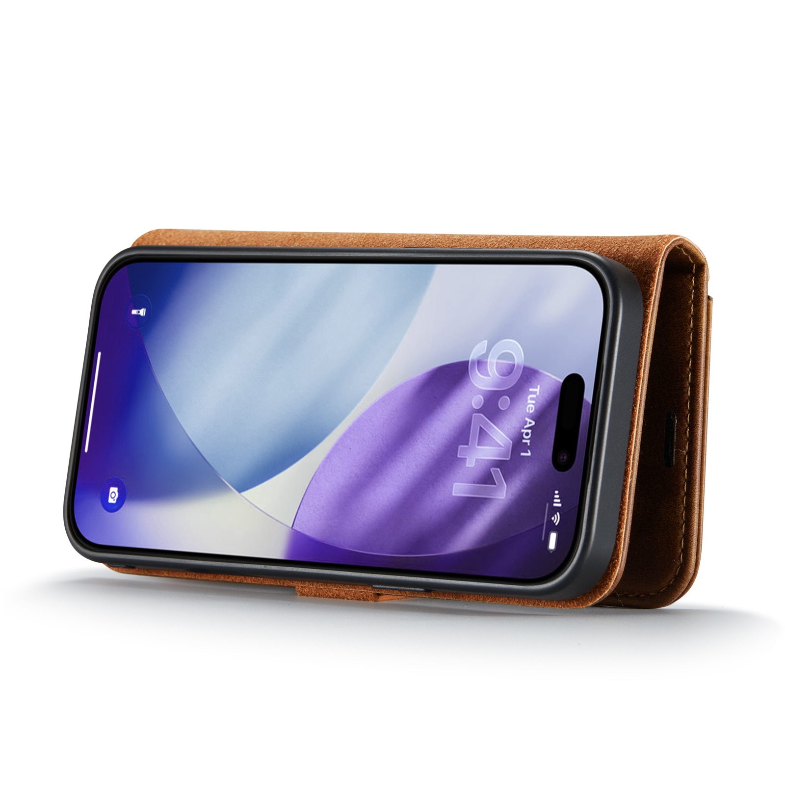 Magnet Wallet iPhone 17 Pro Cognac