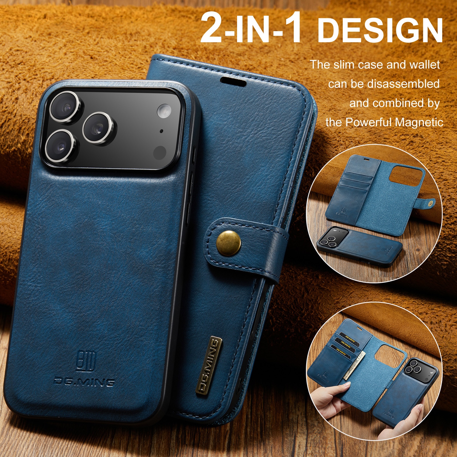 Magnet Wallet iPhone 17 Pro Blue