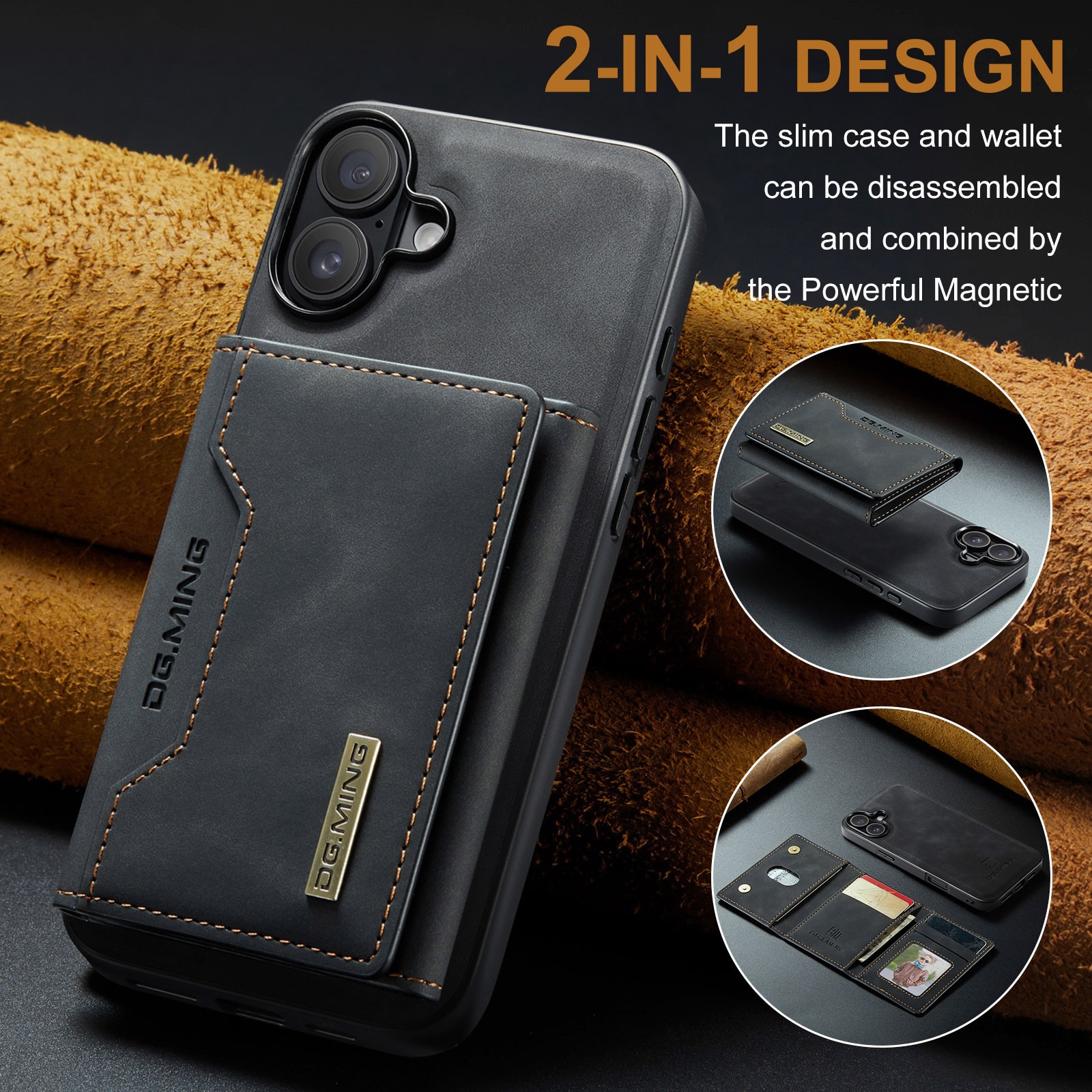 Magnetic Card Slot Case iPhone 17 Musta