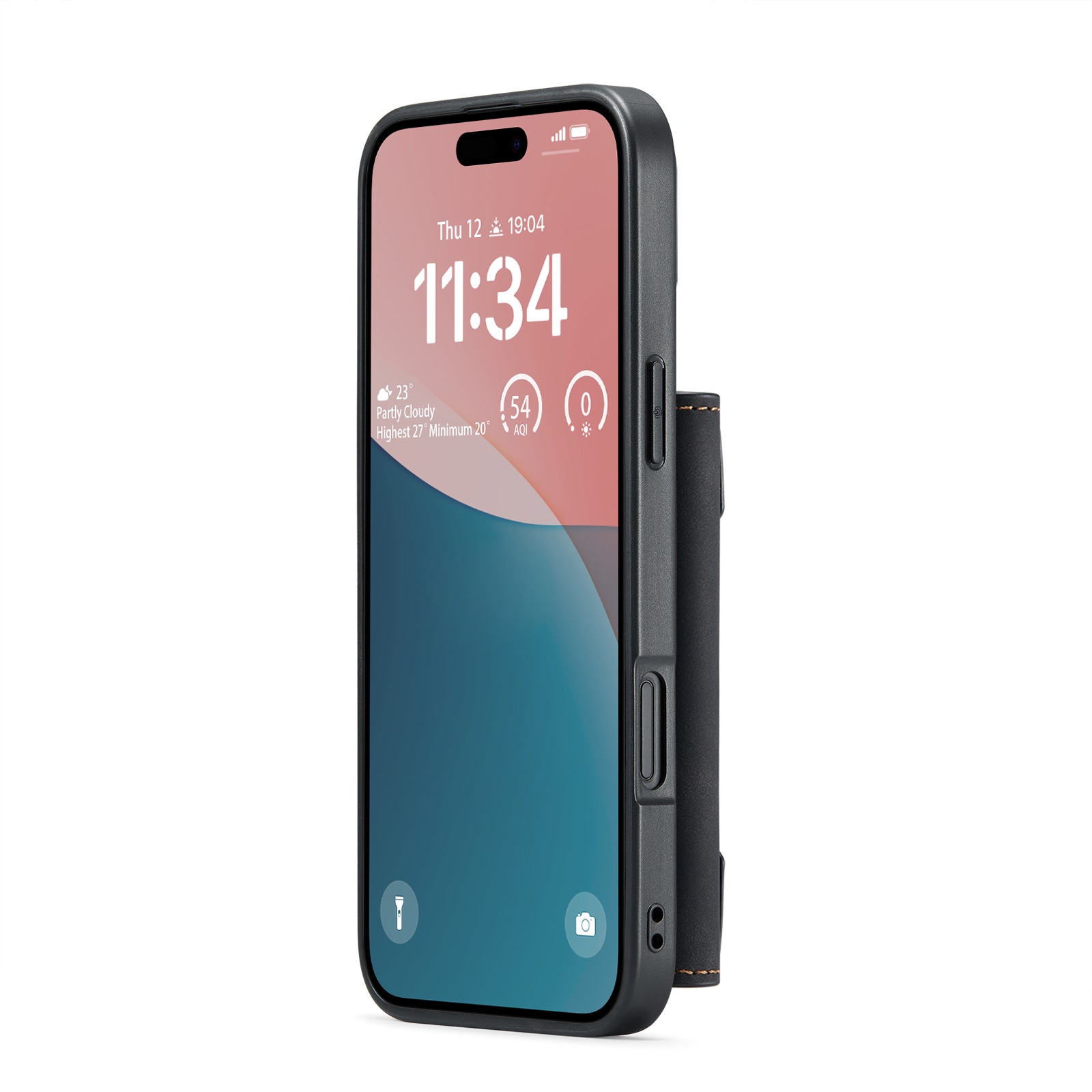 Magnetic Card Slot Case iPhone 17 Musta