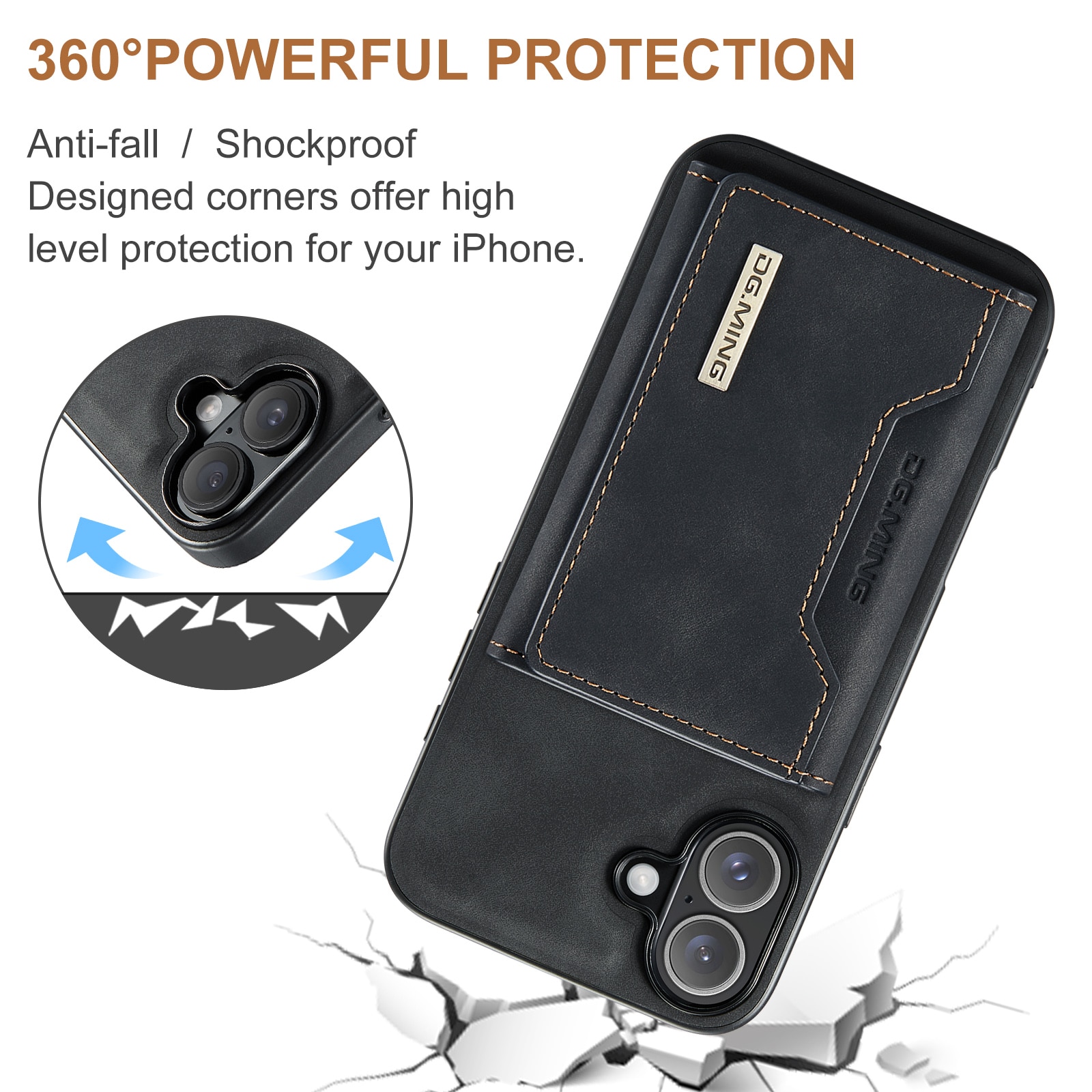 Magnetic Card Slot Case iPhone 17 Musta