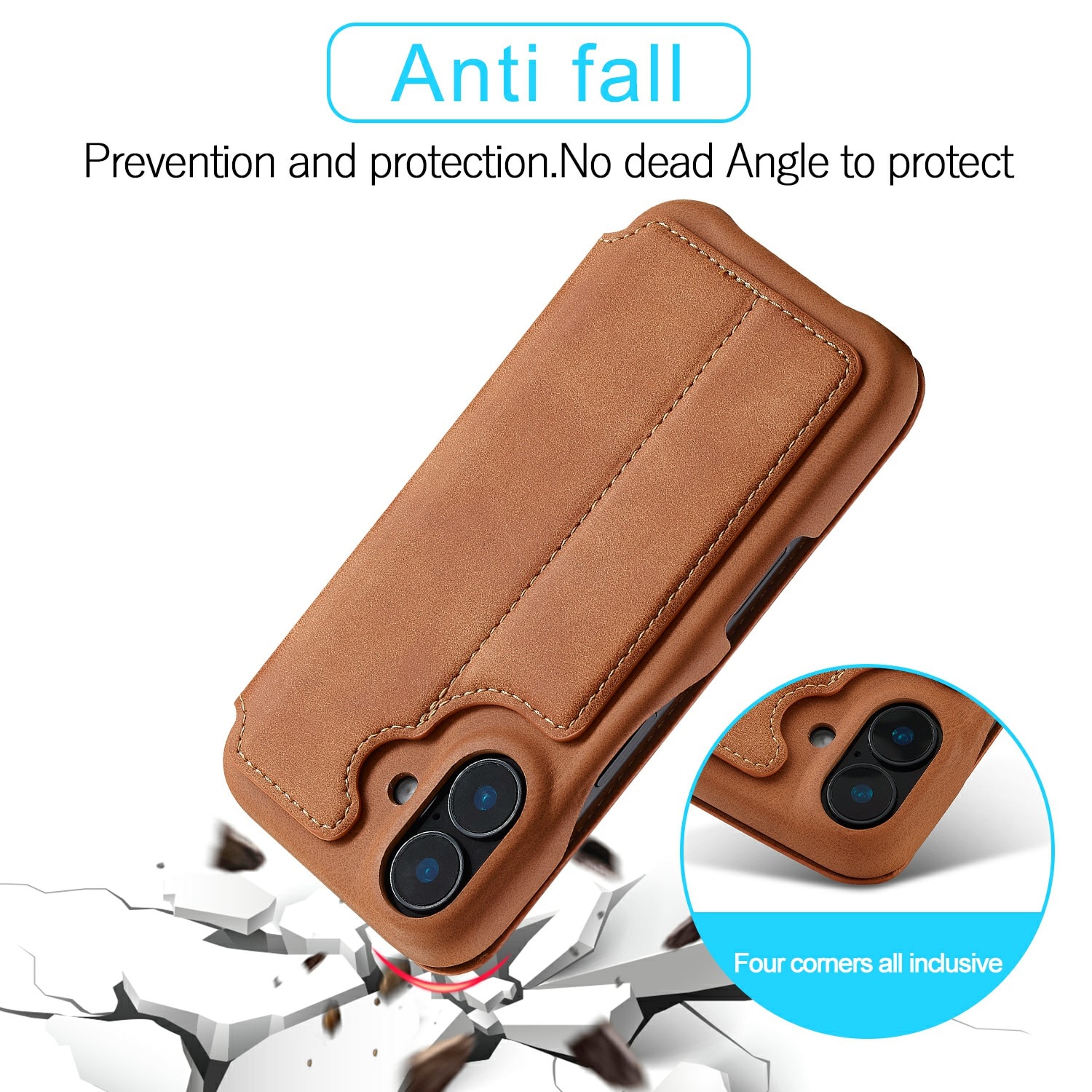 Slim Lompakkokotelot iPhone 17 Cognac