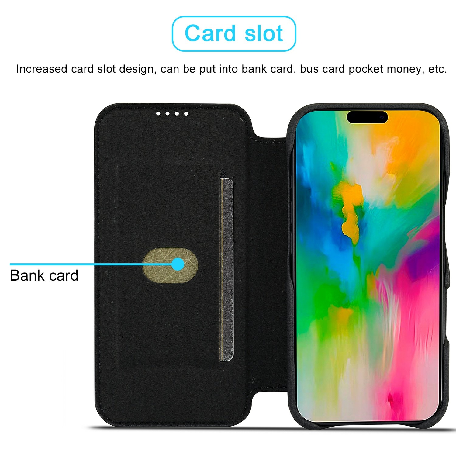 Slim Lompakkokotelot iPhone 17 musta