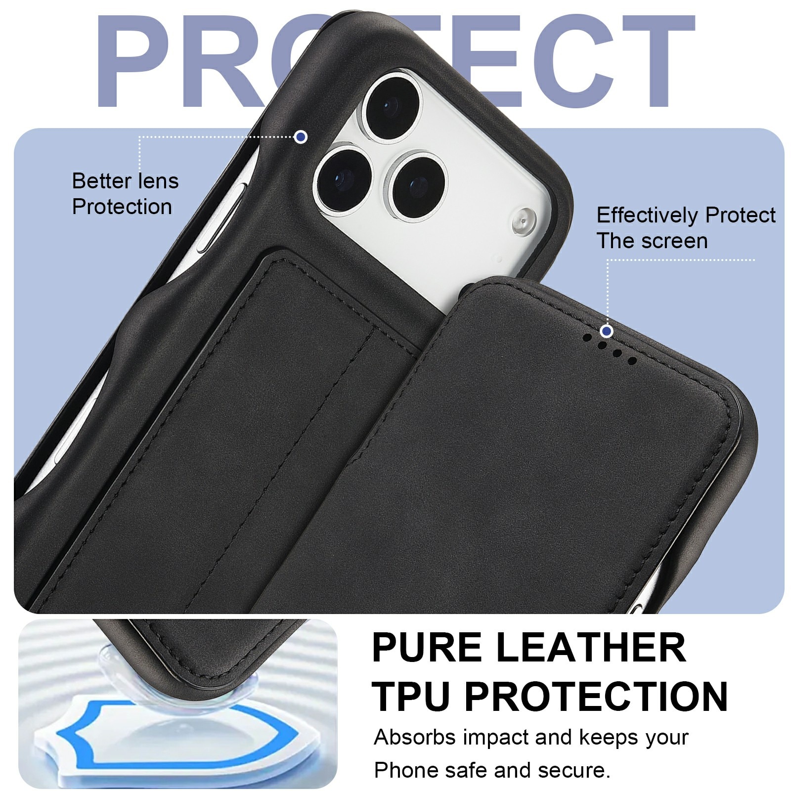 Slim Lompakkokotelot iPhone 17 Pro Musta