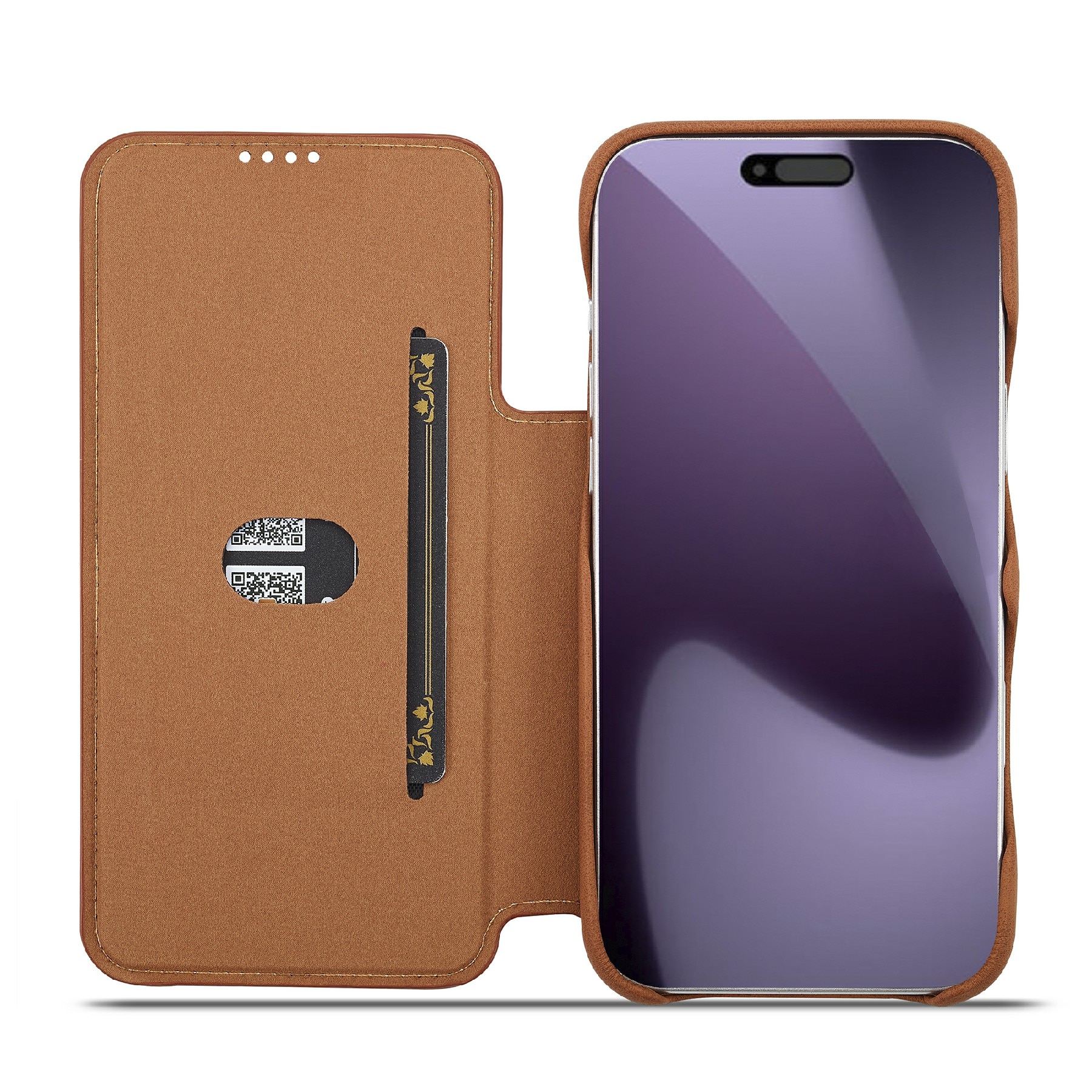 Slim Lompakkokotelot iPhone 17 Pro Cognac