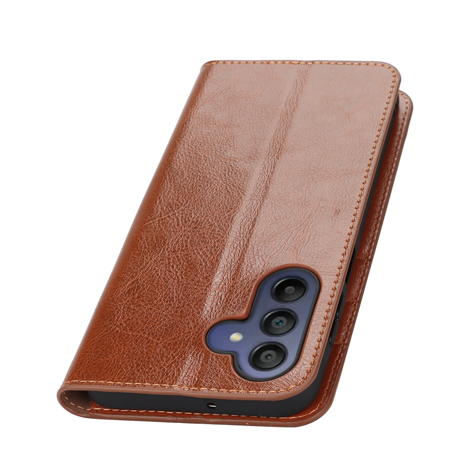 Suojakotelo Aito Nahka Samsung Galaxy A17 Ruskea