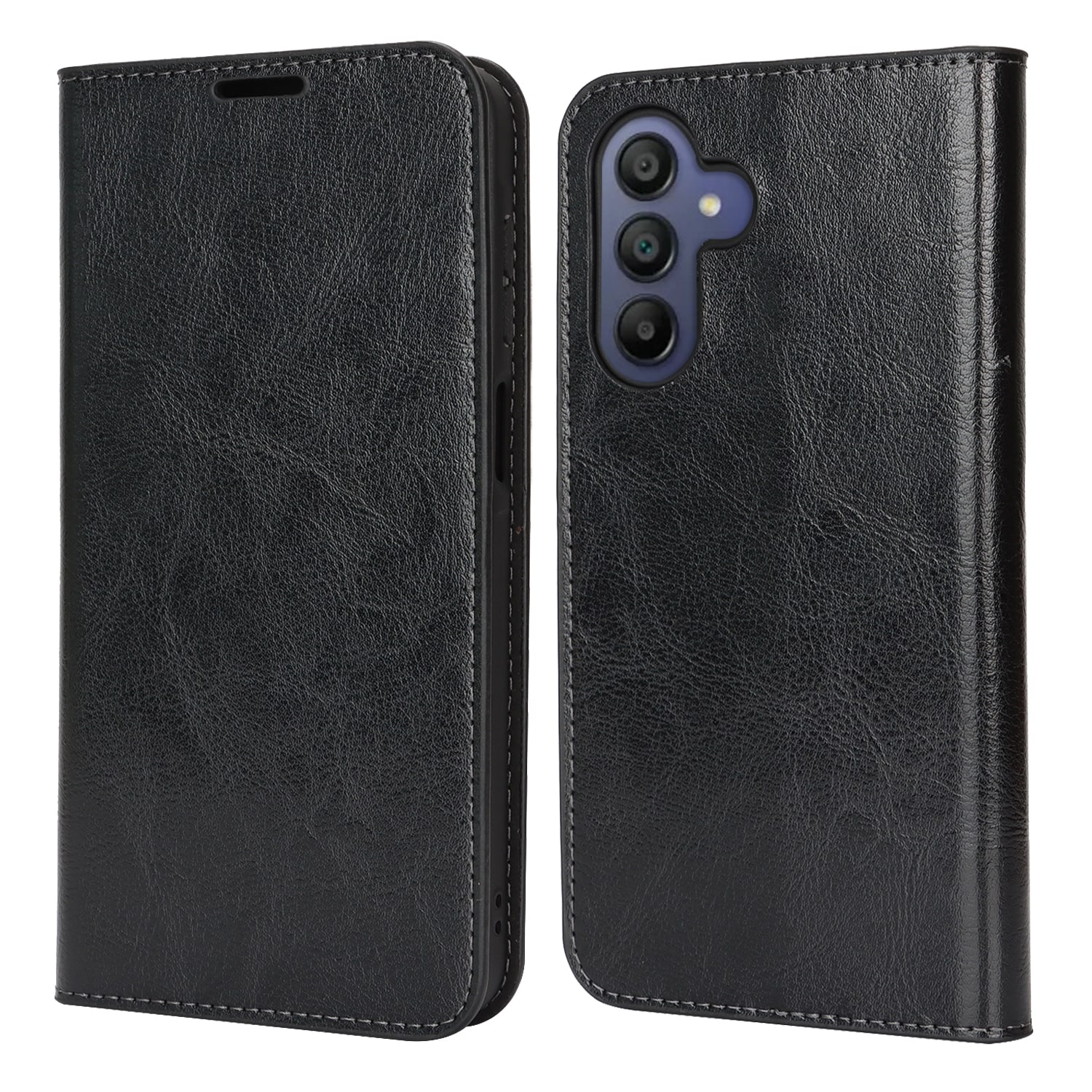 Suojakotelo Aito Nahka Samsung Galaxy A17 Musta