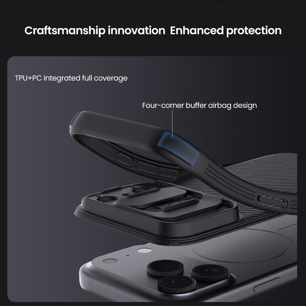 CamShield Kuori MagSafe iPhone 17 Pro Max Musta