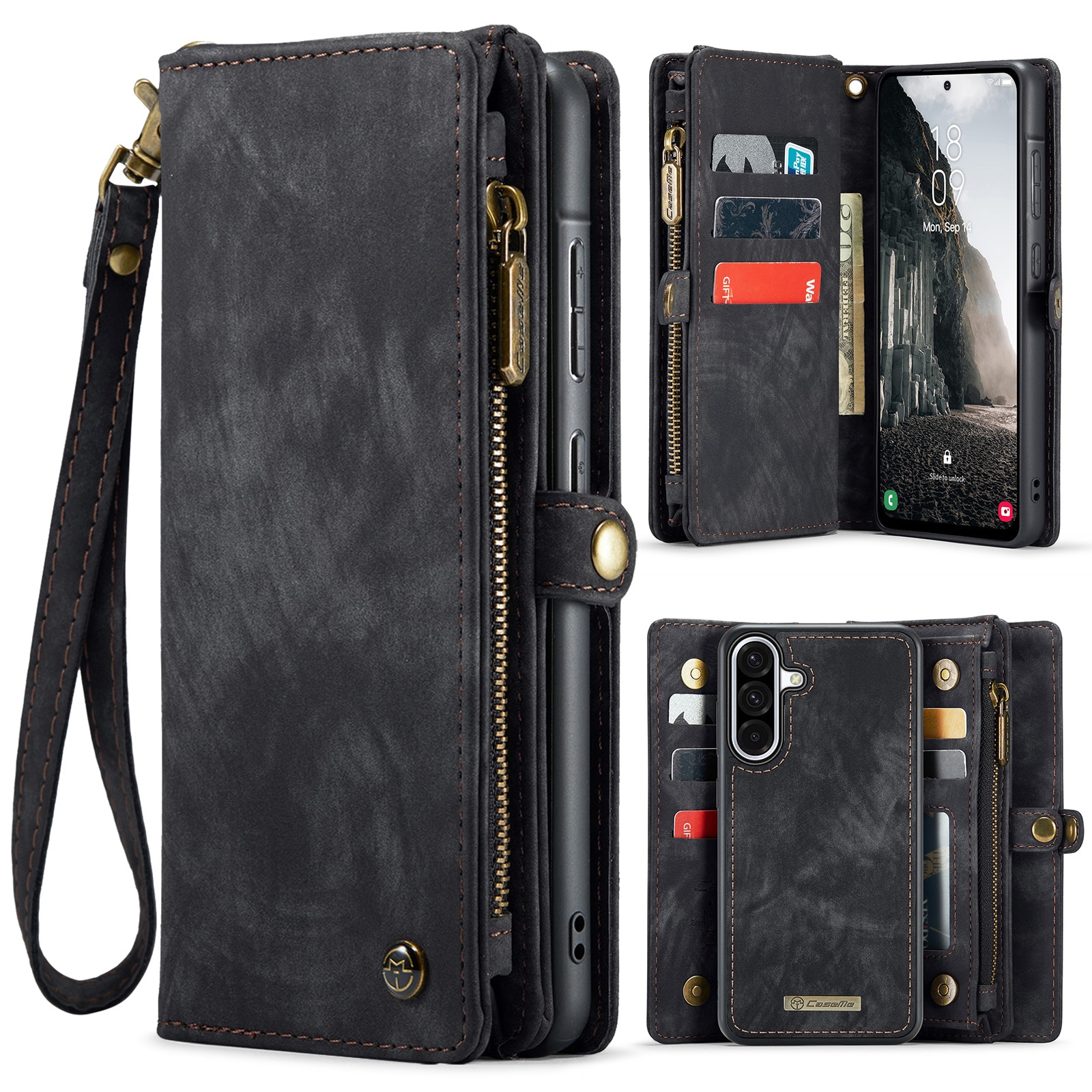 Multi-slot Suojakotelo Samsung Galaxy A17 Harmaa