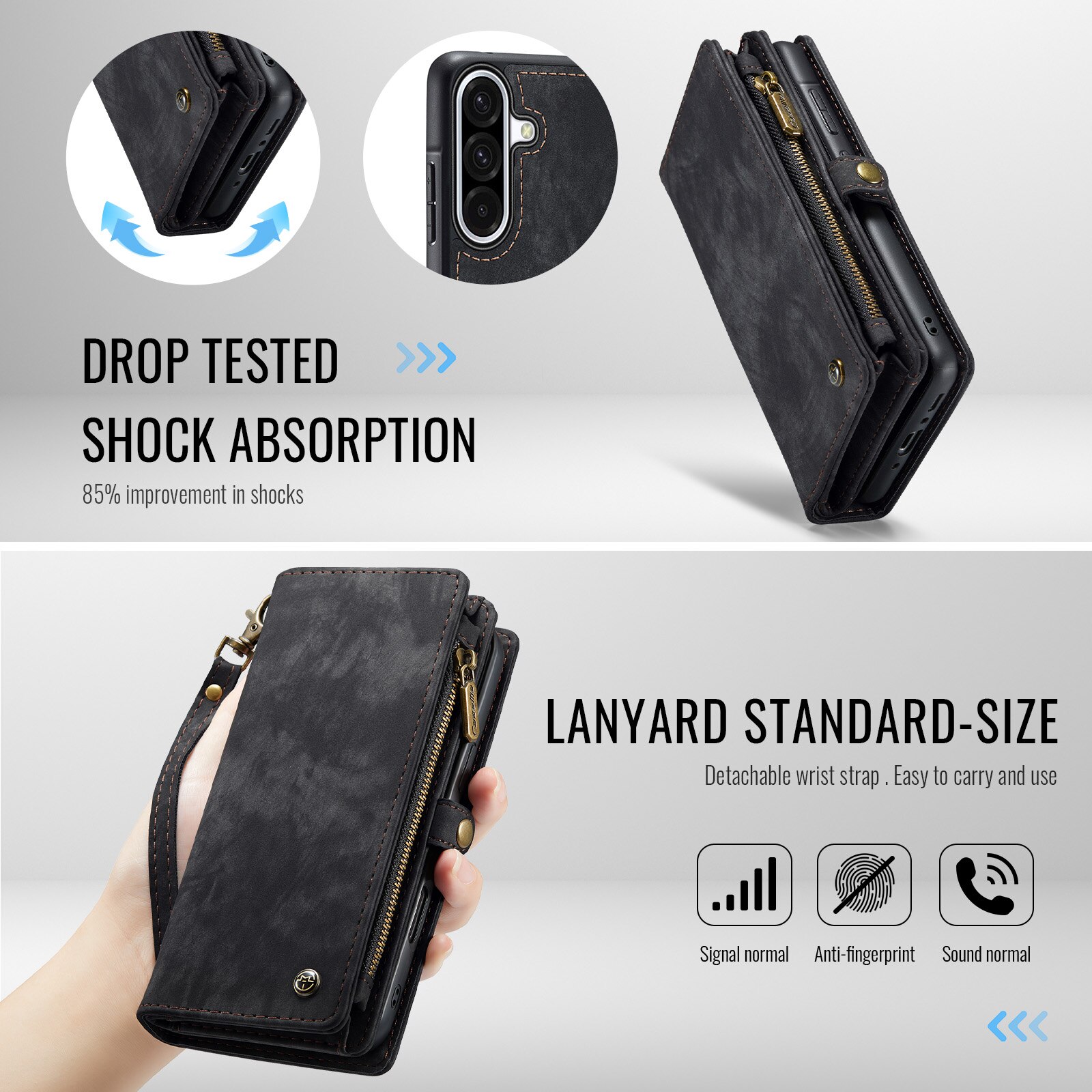 Multi-slot Suojakotelo Samsung Galaxy A17 Harmaa